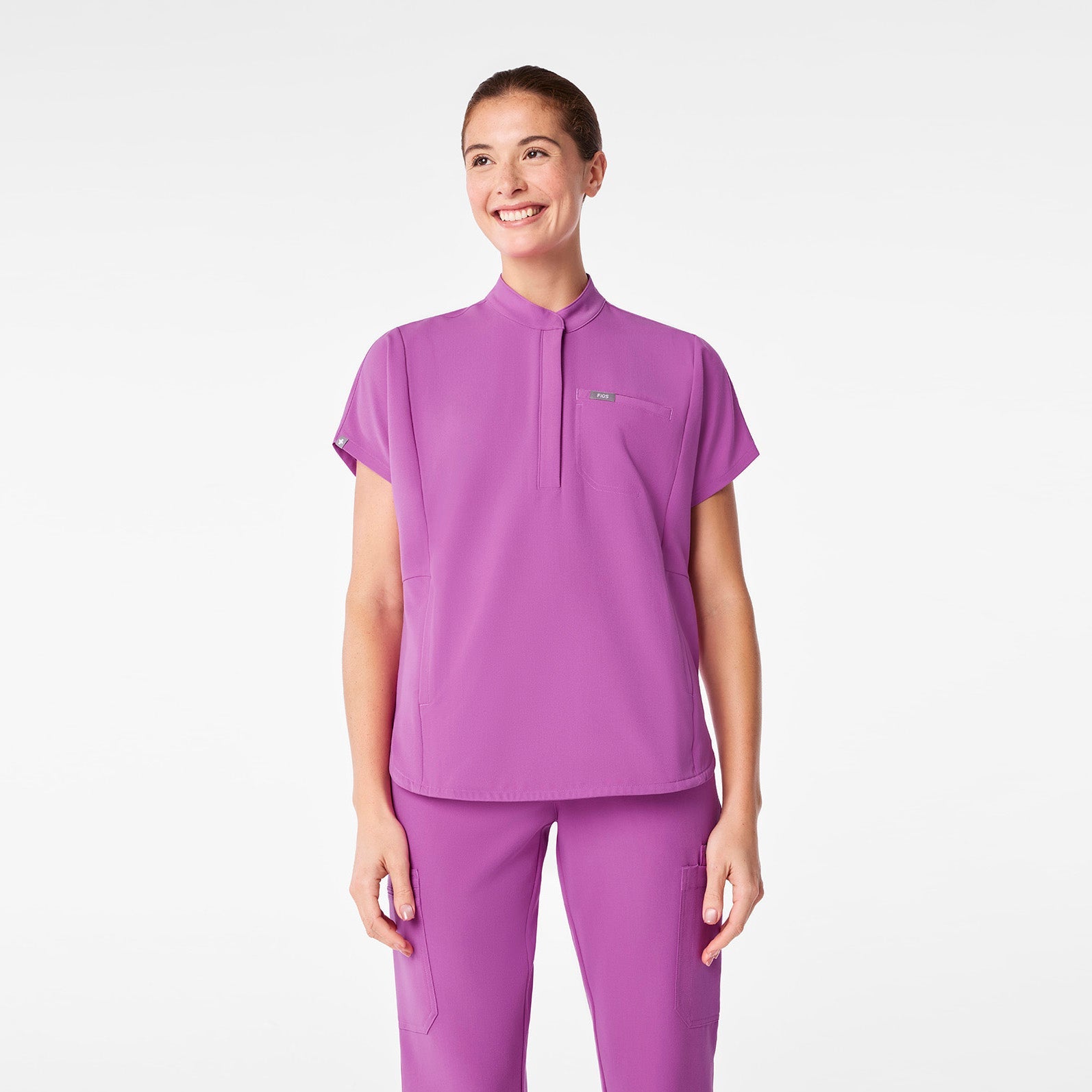Montex Relaxed Scrub Top - Ultraberry