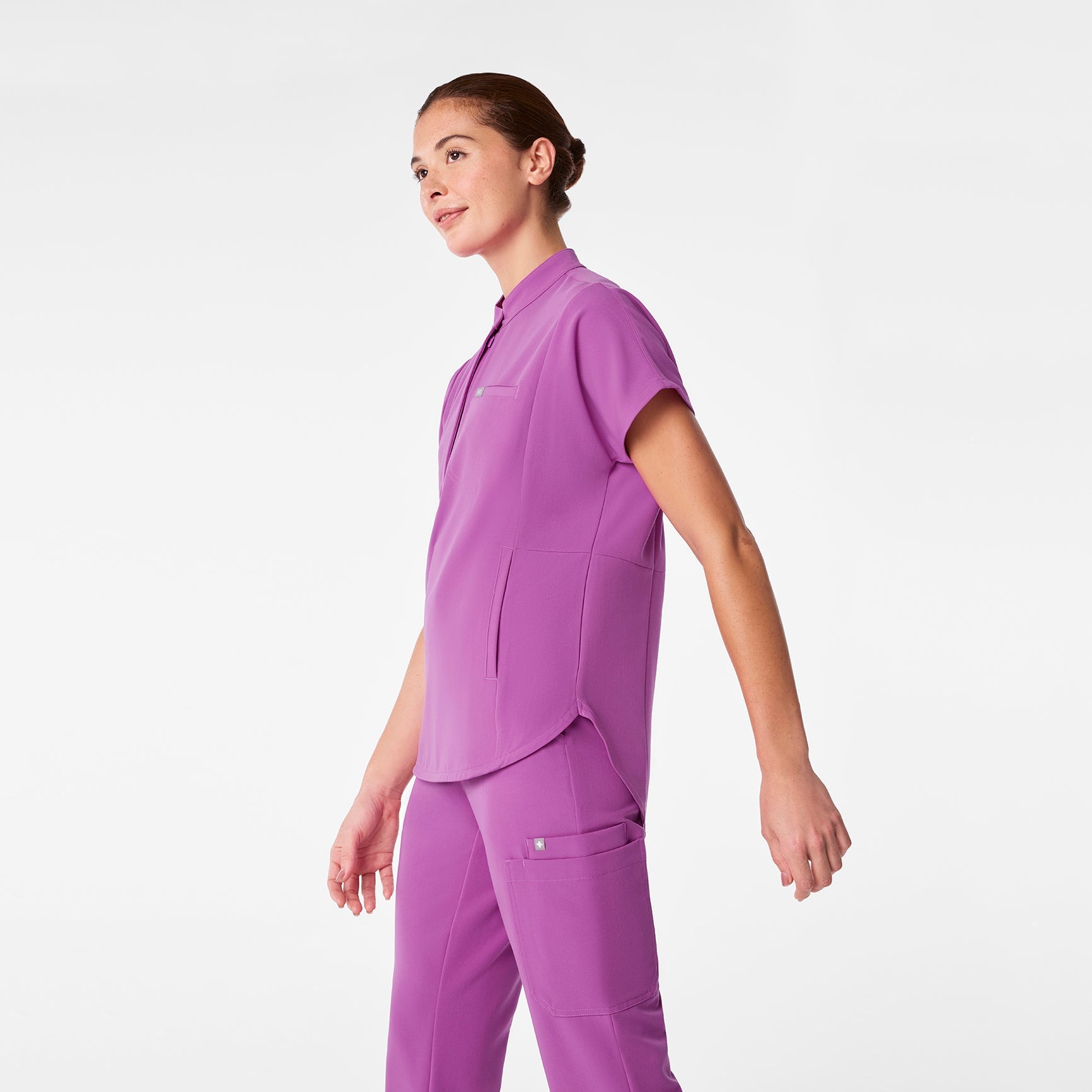 Montex Relaxed Scrub Top - Ultraberry