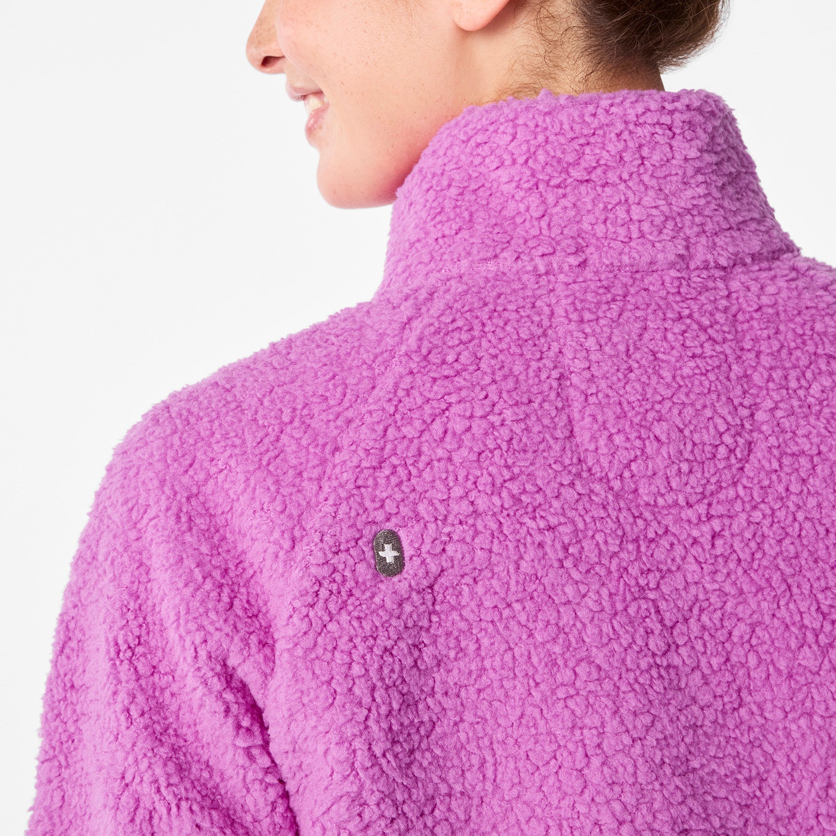 High-Pile Fleece Bomber Jacket - Ultraberry