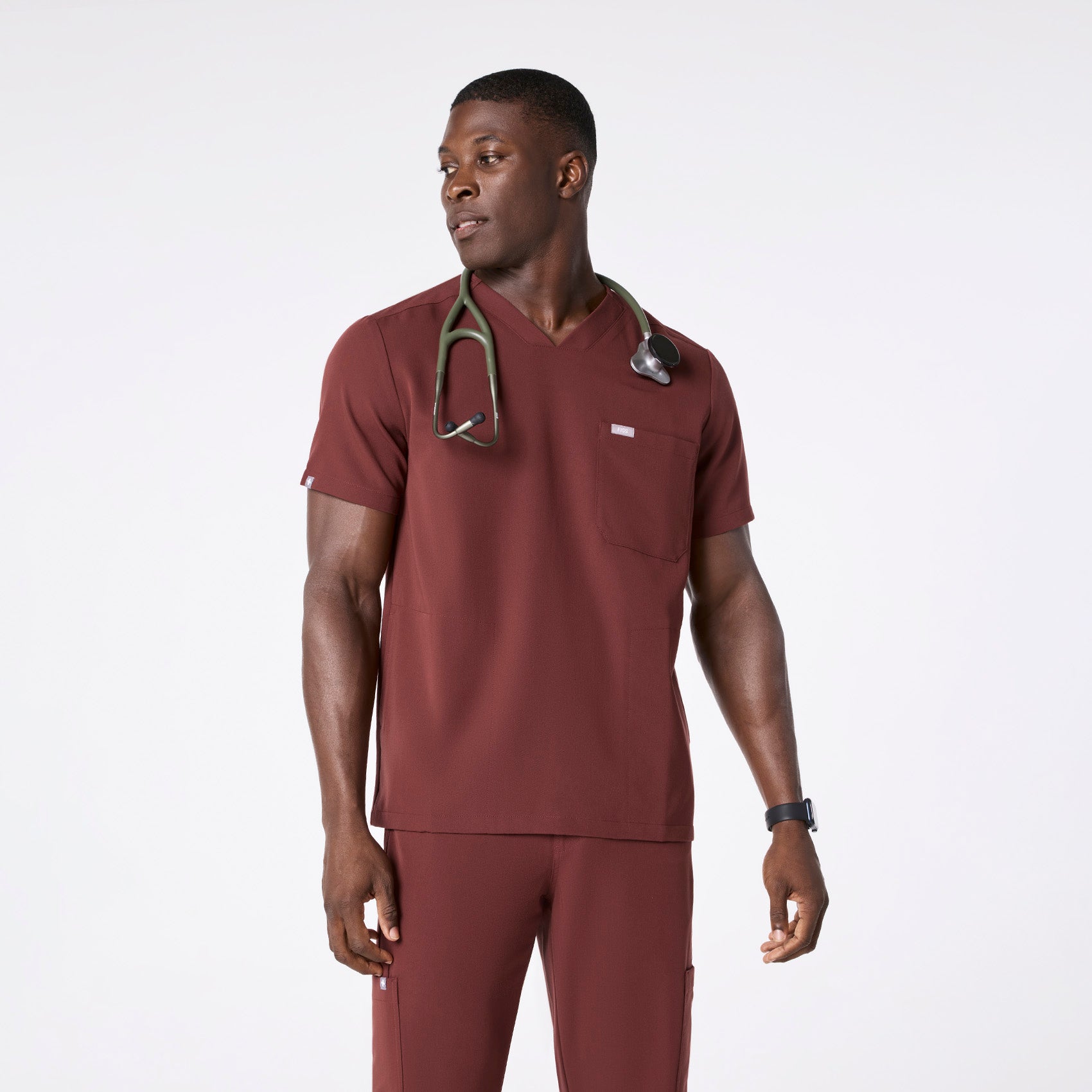 Chisec Scrub Top™ - Walnut