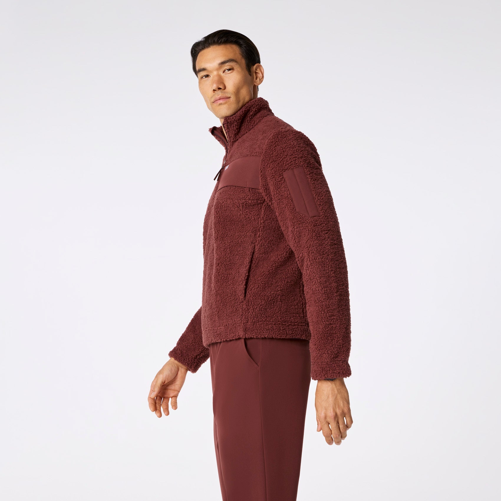 High-Pile Fleece Pullover - Walnut
