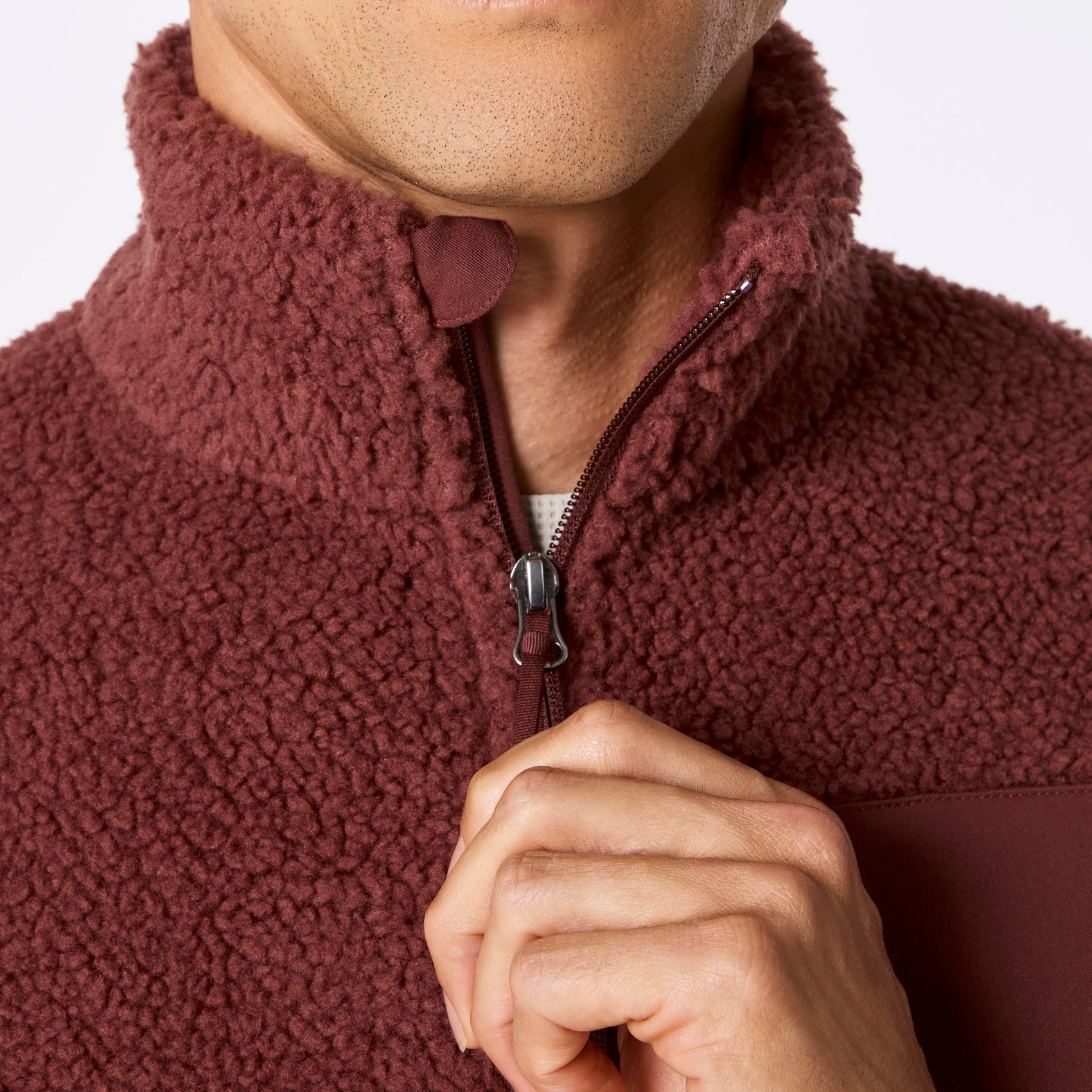 High-Pile Fleece Pullover - Walnut