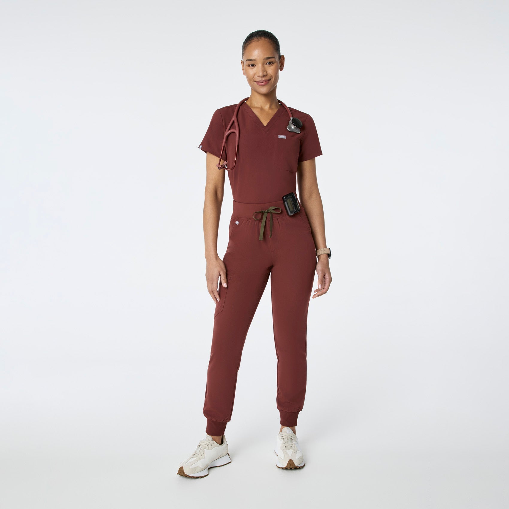 Zamora High-Rise Jogger Scrub Pant™ - Walnut