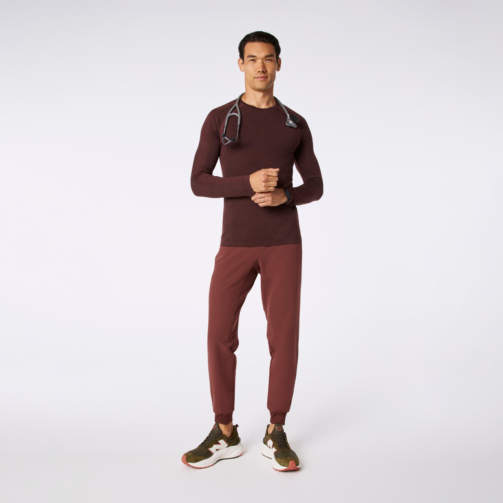 Makato Seamless Long-Sleeve Underscrub - Walnut