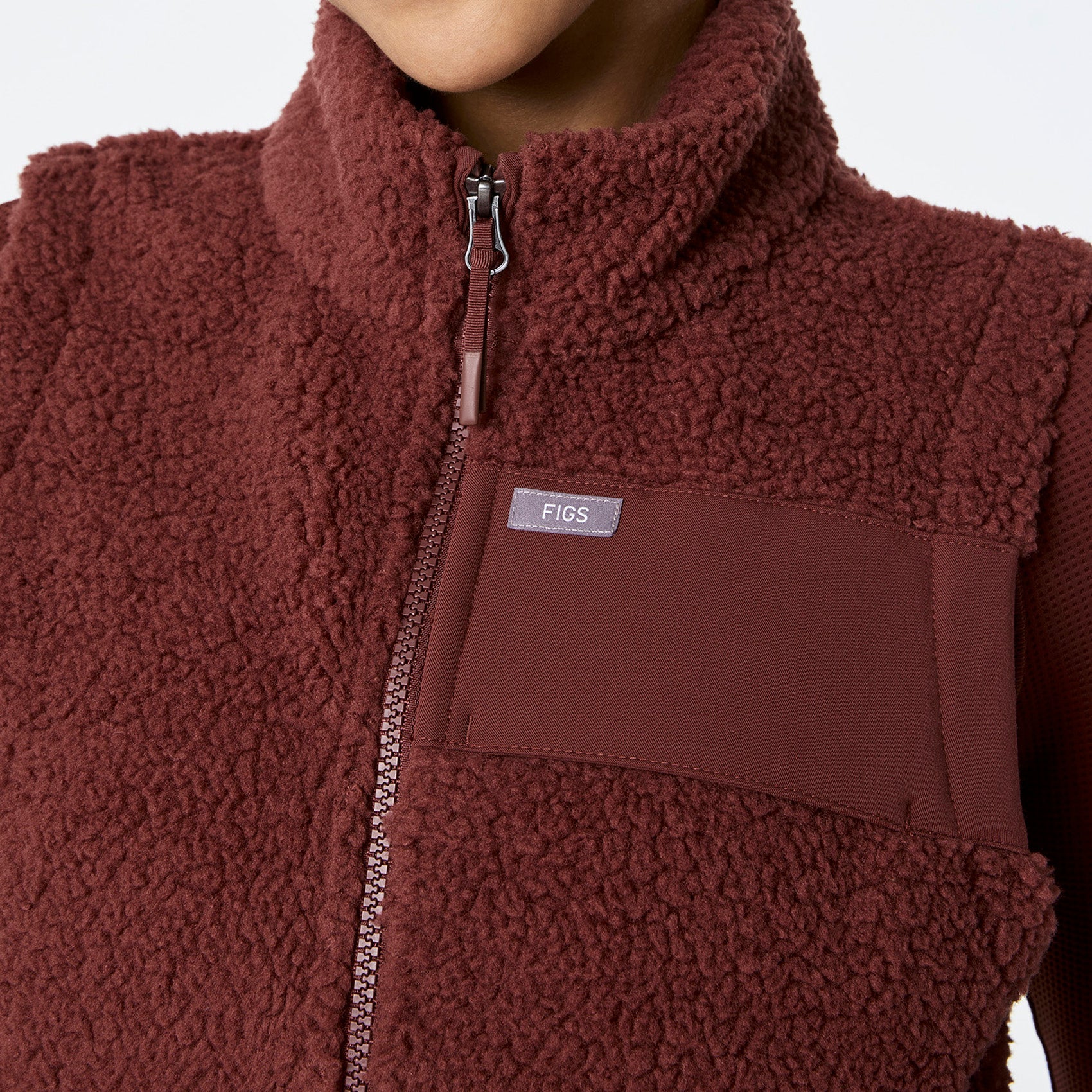 High-Pile Fleece Vest - Walnut