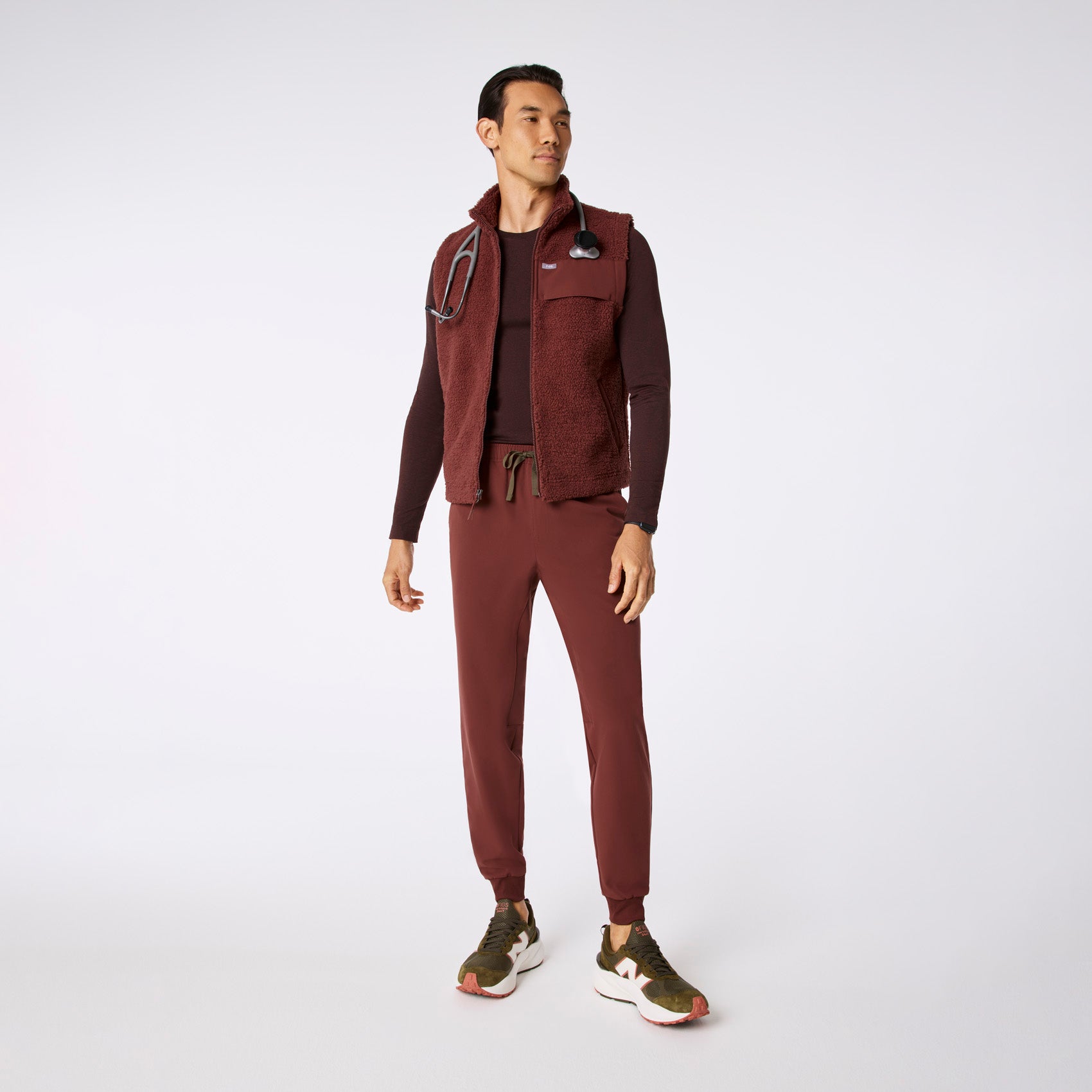 High-Pile Fleece Vest - Walnut