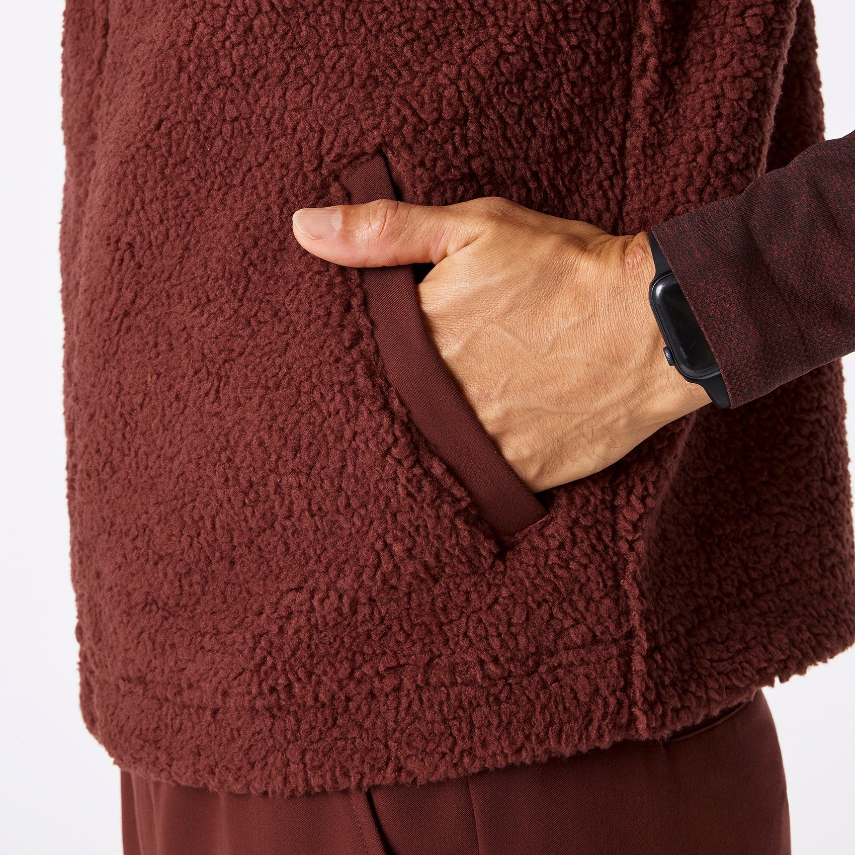 High-Pile Fleece Vest - Walnut