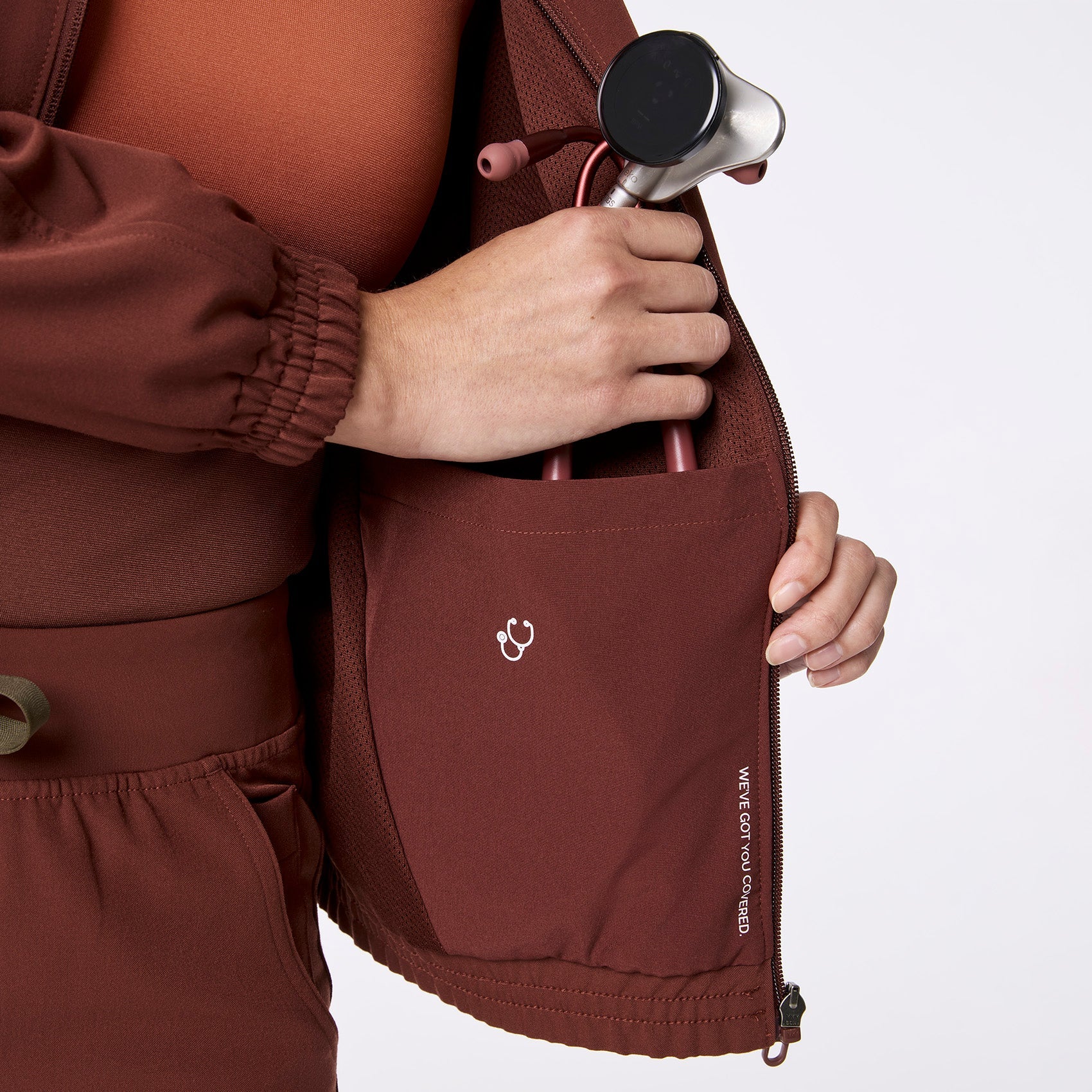 Sydney Scrub Jacket - Walnut