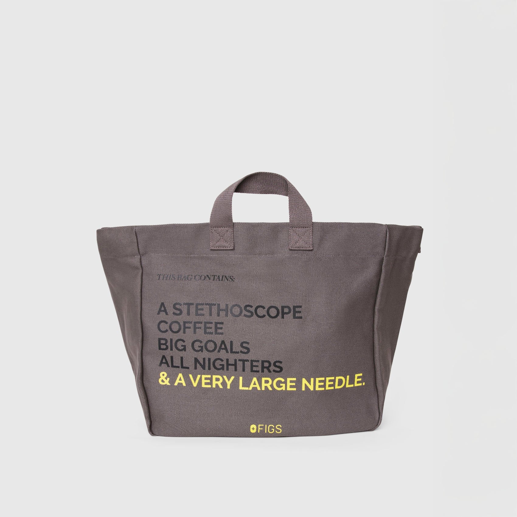 A Very Large Needle Canvas Tote - Dark Grey