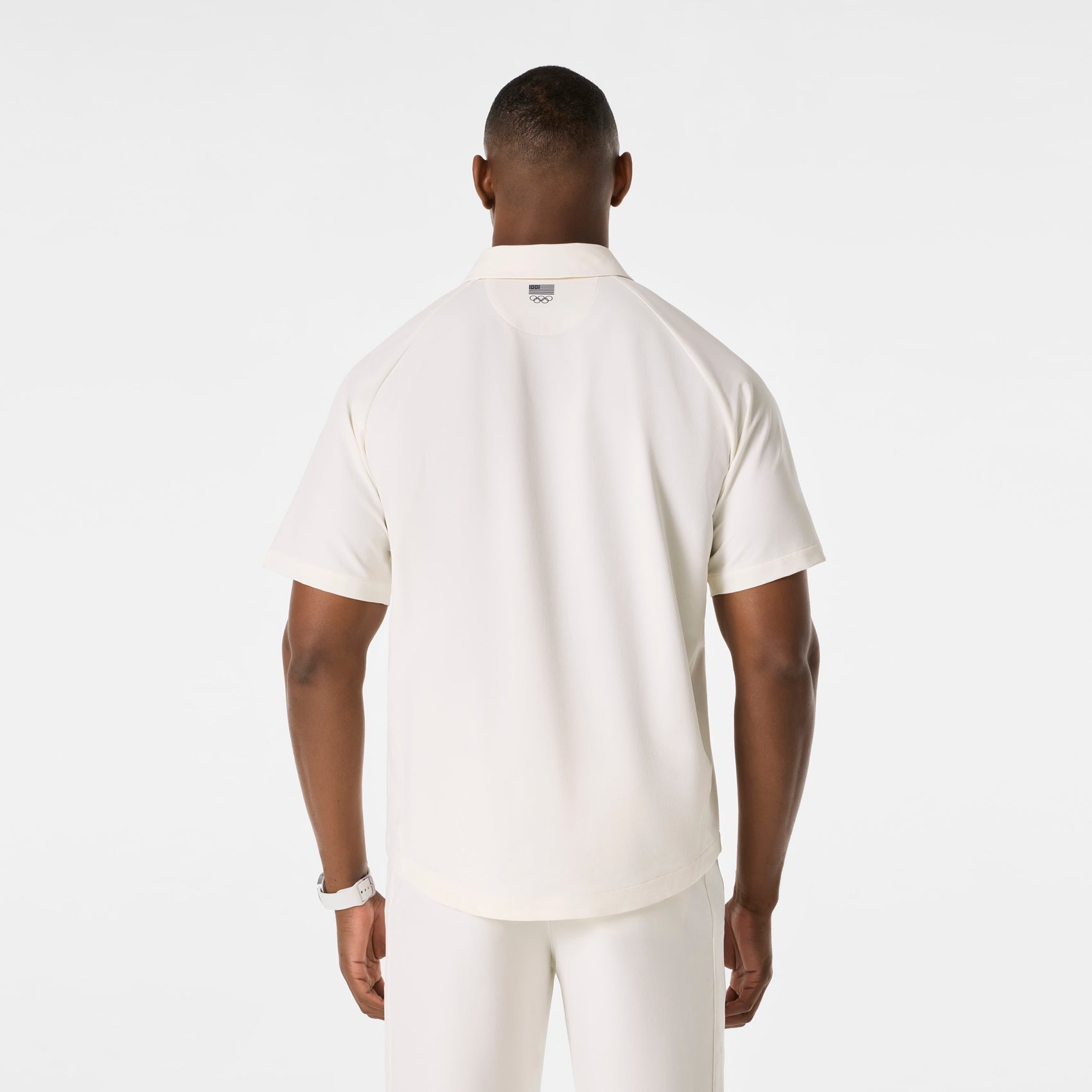 FIGS x Team USA Polo Scrub Top - Off White