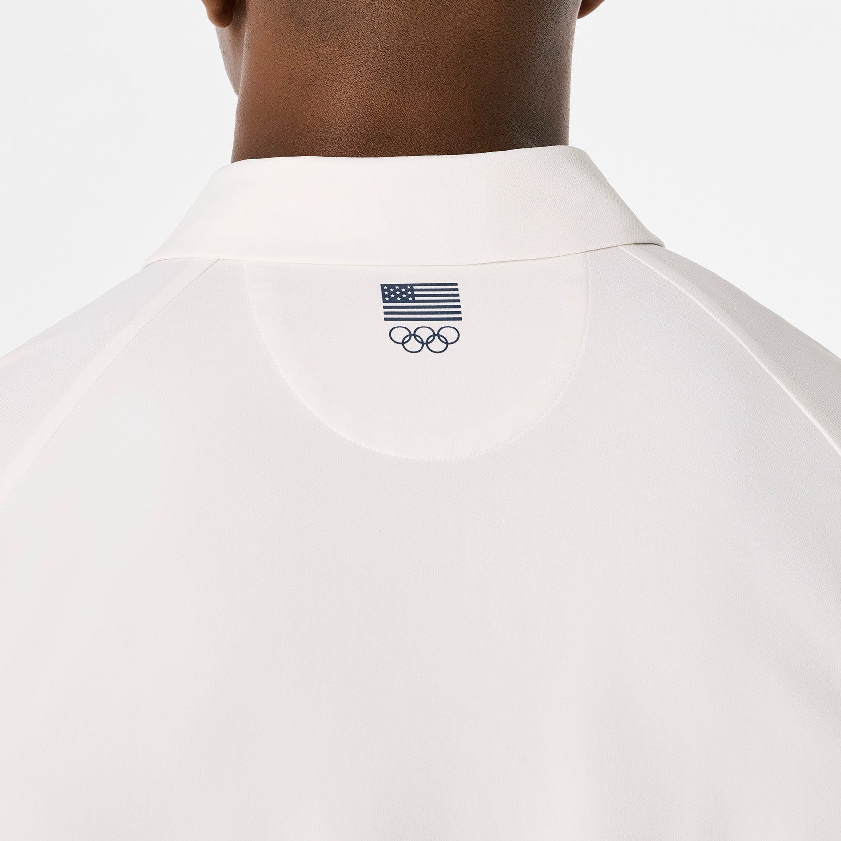 FIGS x Team USA Polo Scrub Top - Off White