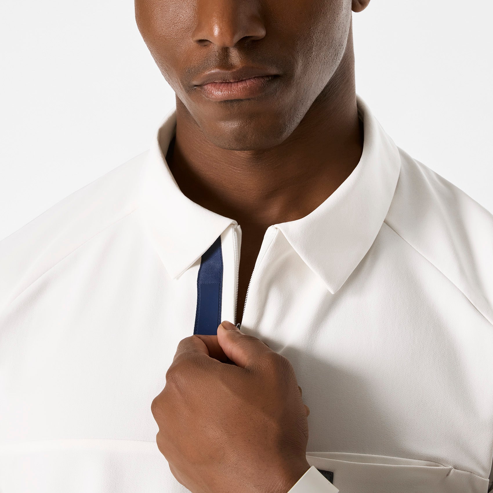 FIGS x Team USA Polo Scrub Top - Off White