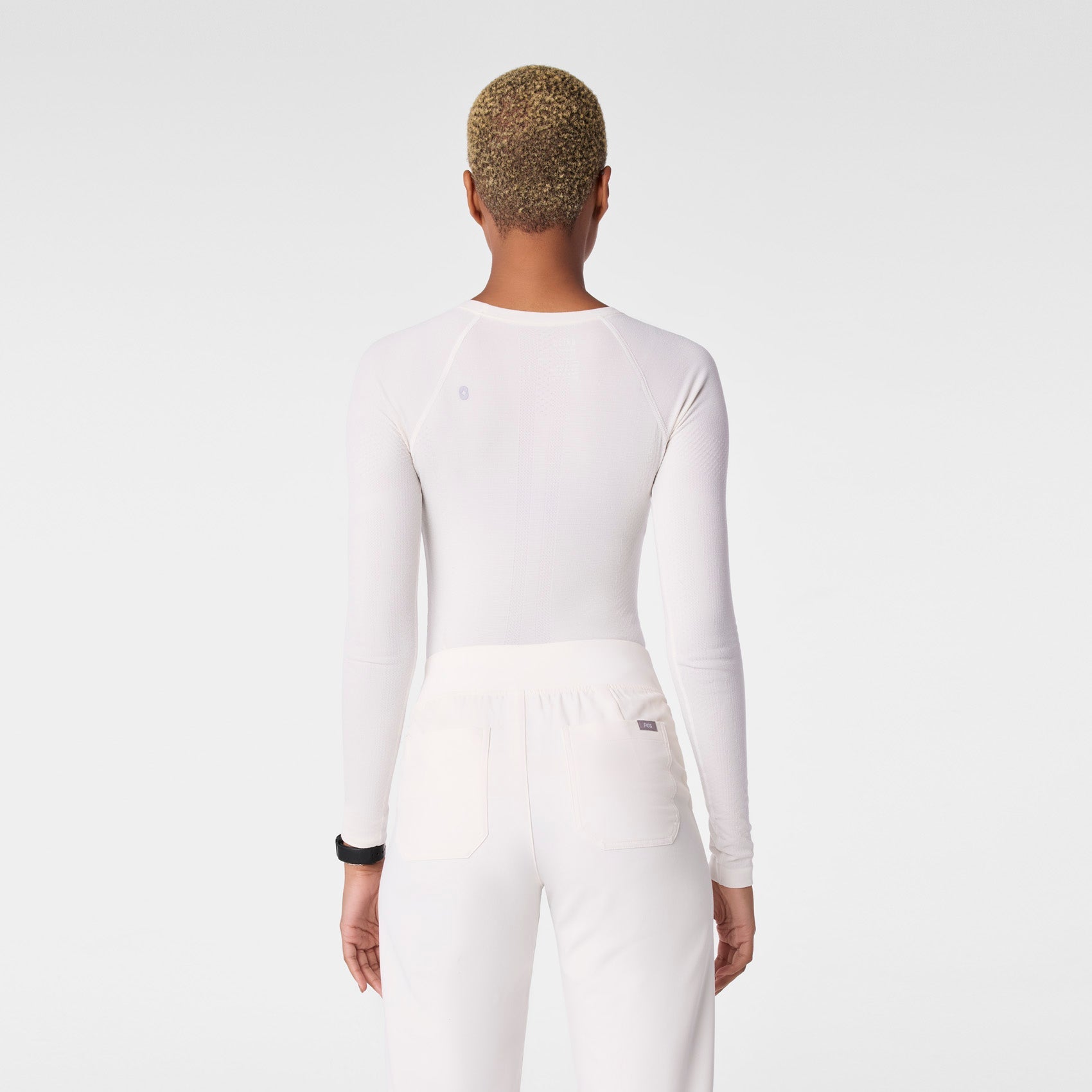 Salta Shimmer Long-Sleeve Underscrub - Off White