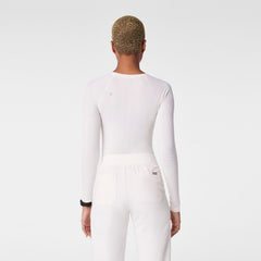 Salta Shimmer Long-Sleeve Underscrub - Off White