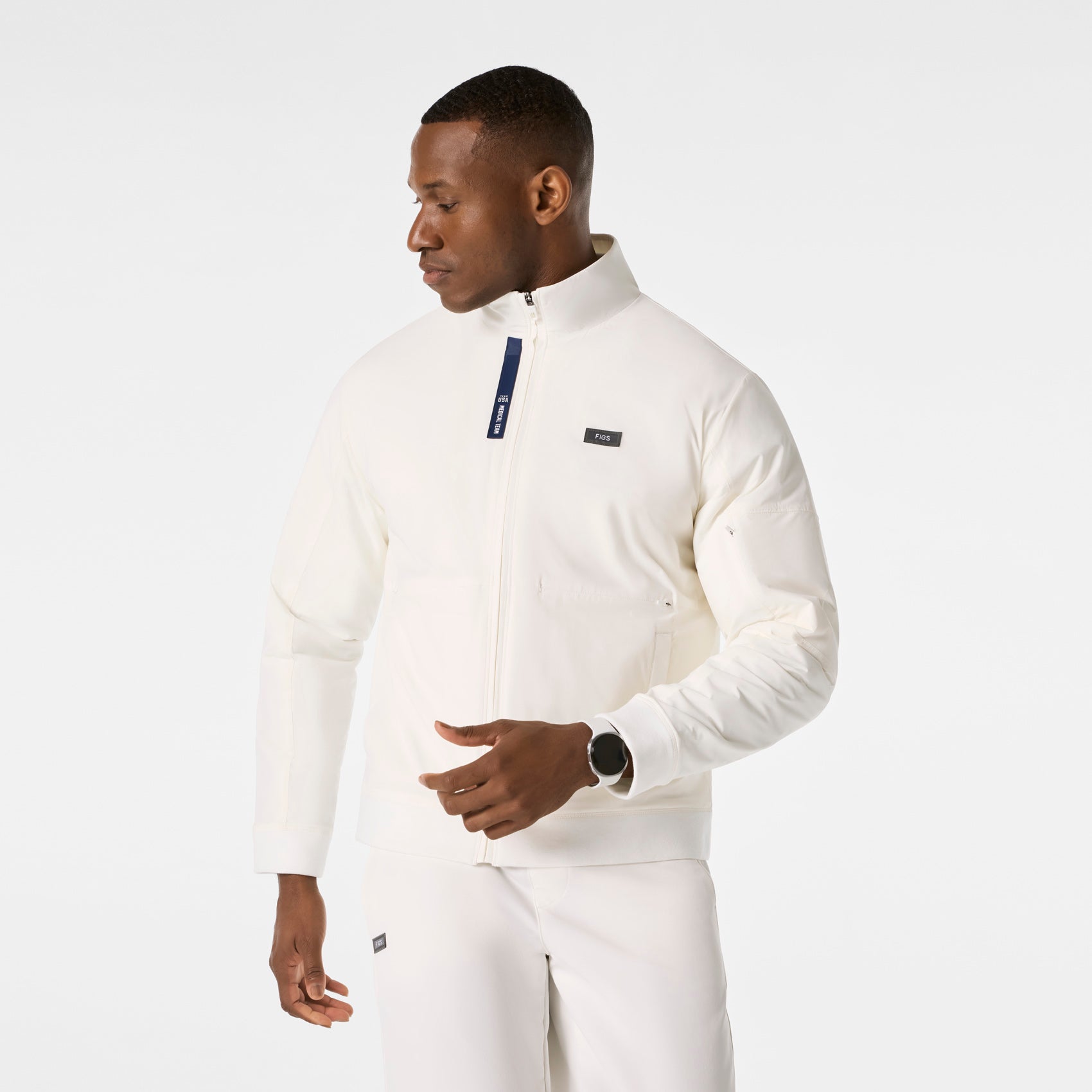 FIGS x Team USA Float Bomber Jacket™ - Off White