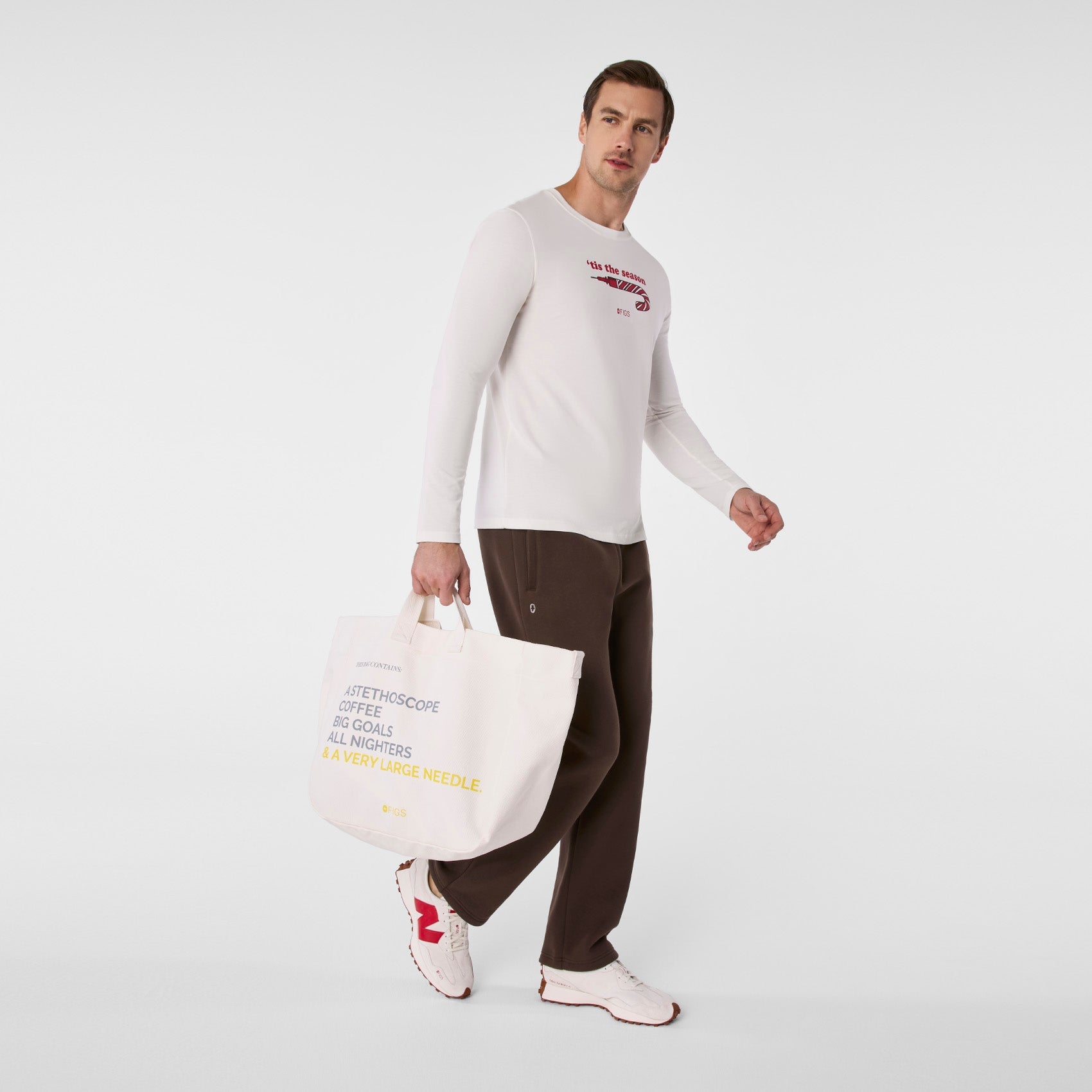 A Very Large Needle Canvas Tote - Off White