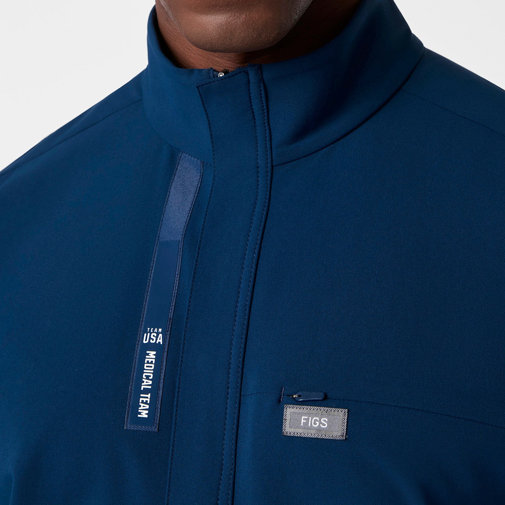 FIGS x Team USA Mock-Neck Scrubjumpsuit™ - Team USA Blue