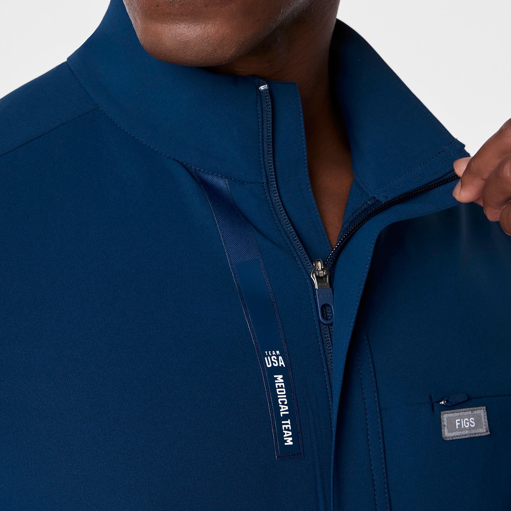 FIGS x Team USA Mock-Neck Scrubjumpsuit™ - Team USA Blue