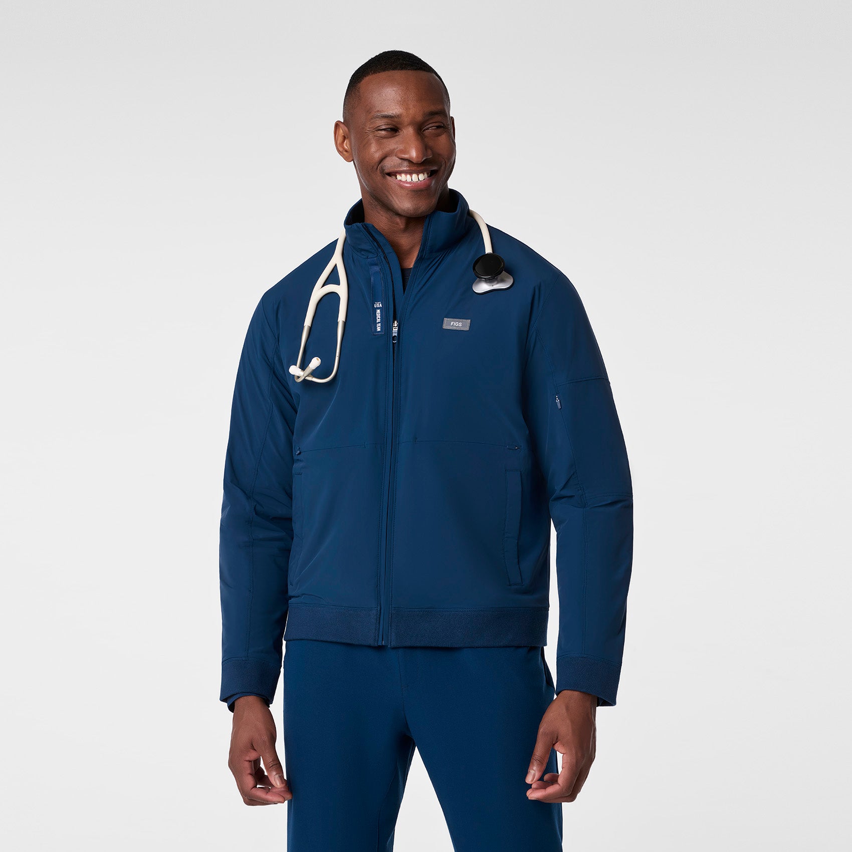 FIGS x Team USA Float Bomber Jacket™ - Team USA Blue