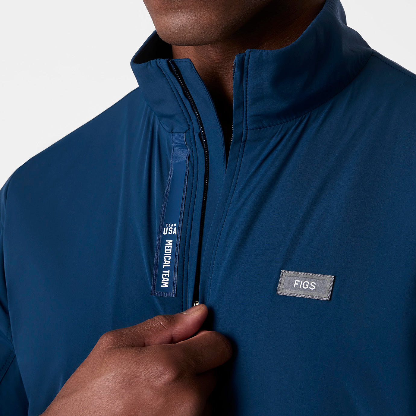FIGS x Team USA Float Bomber Jacket™ - Team USA Blue