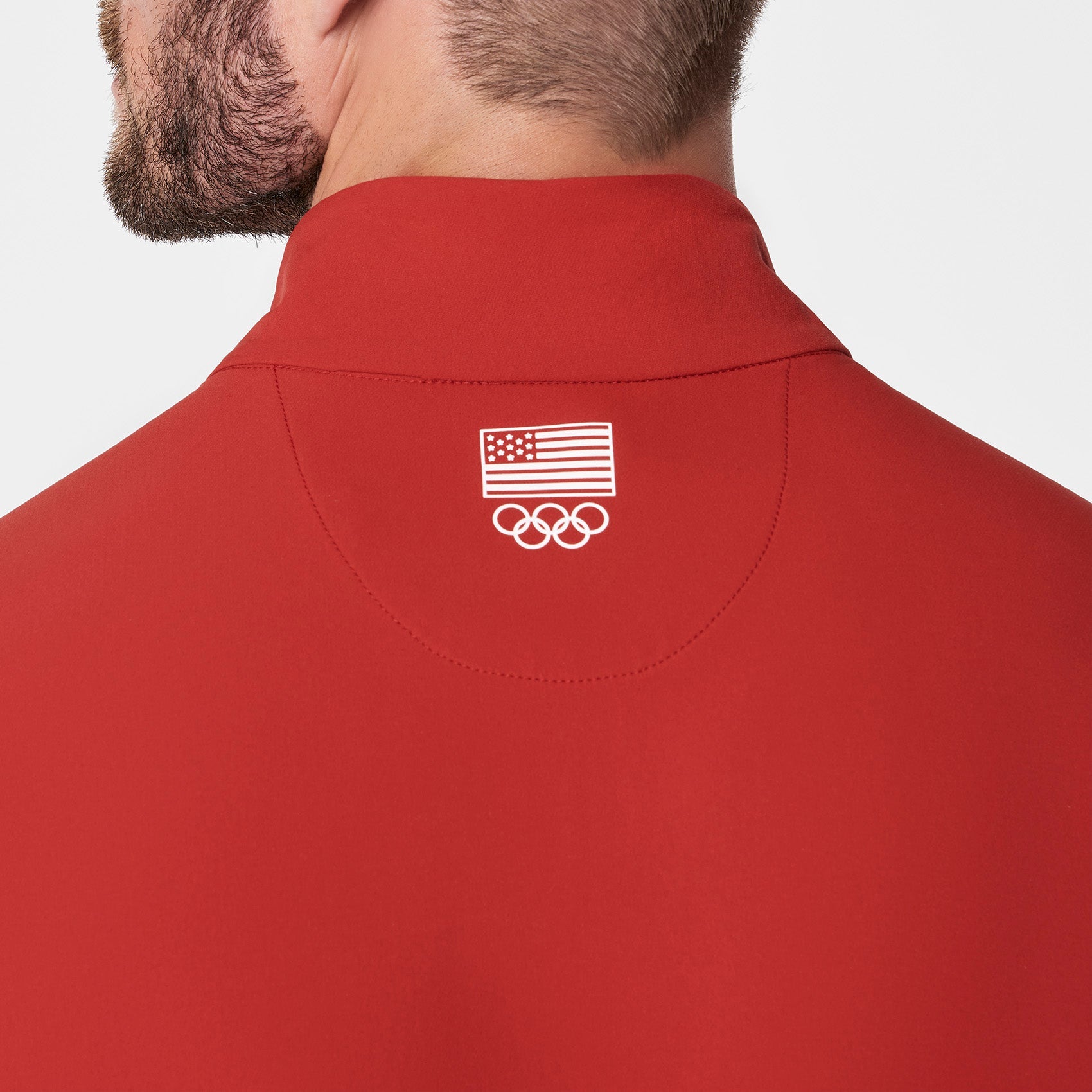 FIGS x Team USA Mock-Neck Scrubjumpsuit™ - Team USA Red