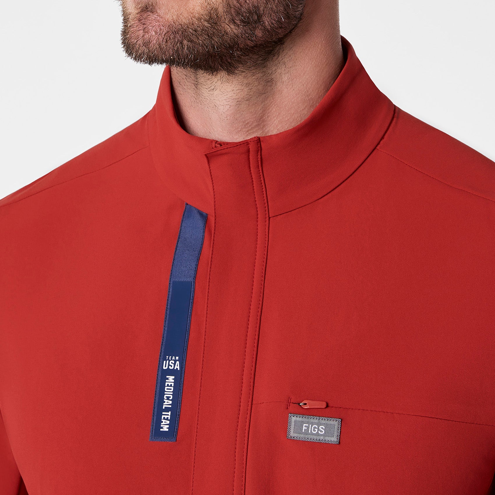 FIGS x Team USA Mock-Neck Scrubjumpsuit™ - Team USA Red