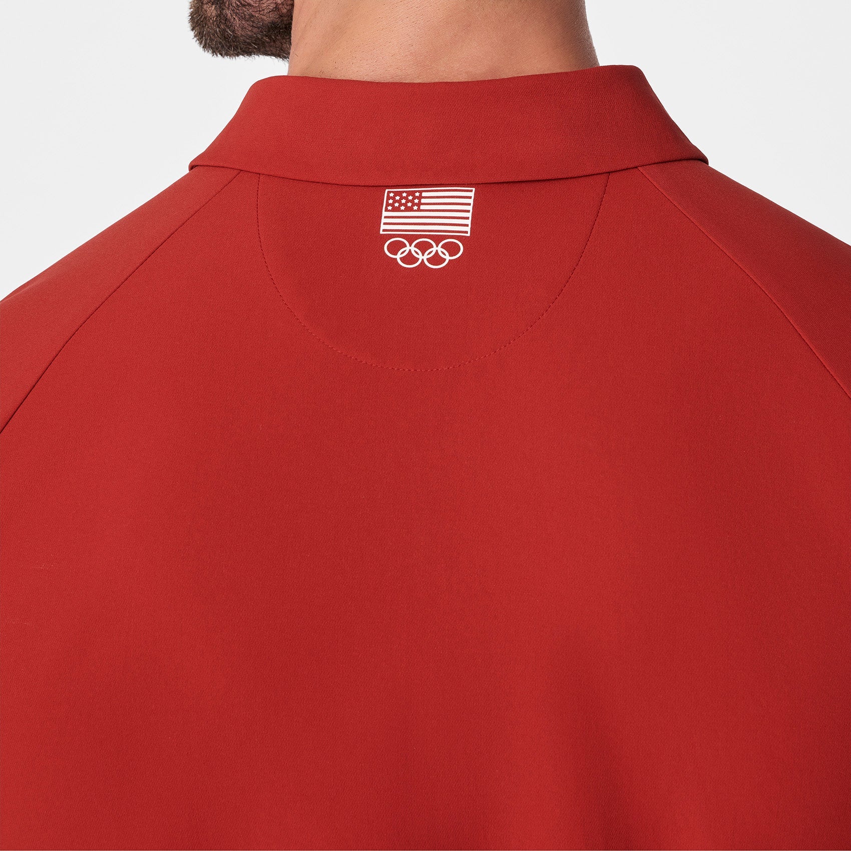 FIGS x Team USA Polo Scrub Top - Team USA Red
