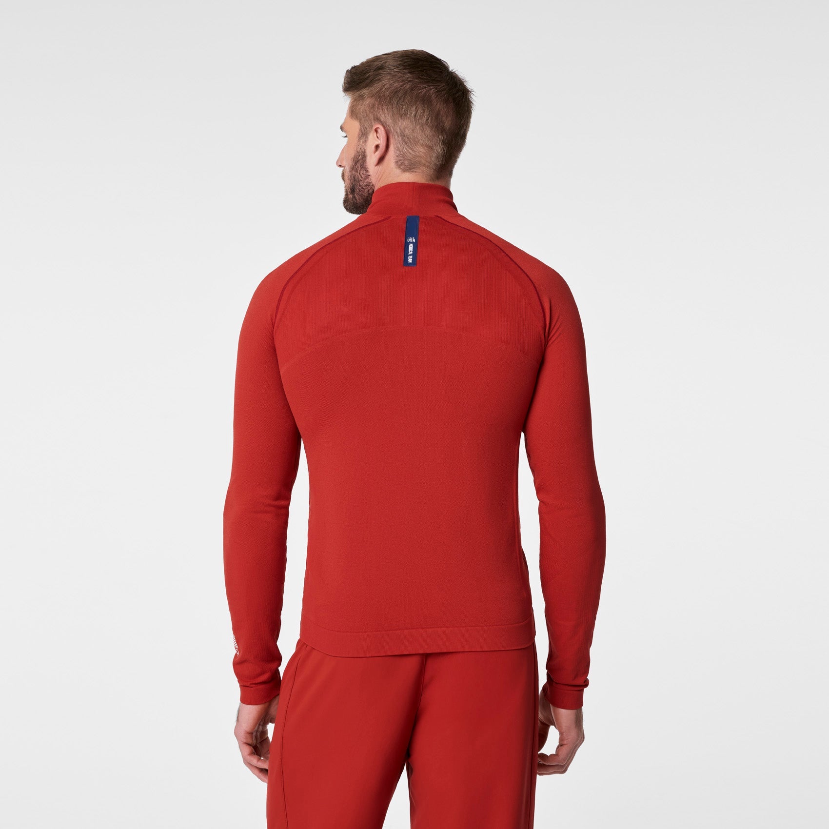 FIGS x Team USA Mock-Neck Long-Sleeve Underscrub - Team USA Red