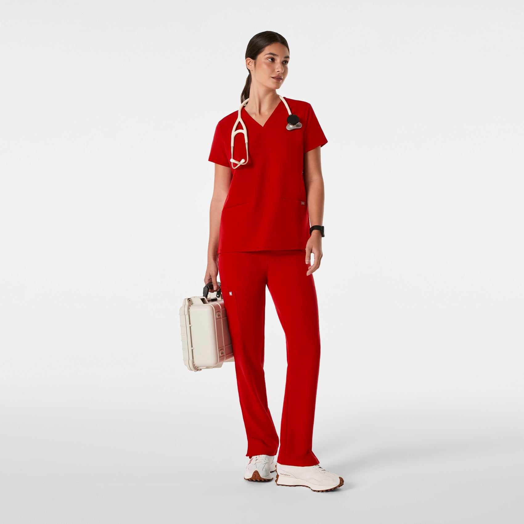 Casma Scrub Top™ - Winning Red