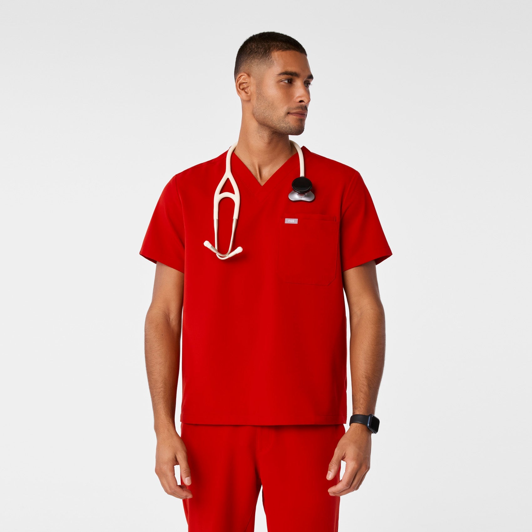 Leon Scrub Top™ - Winning Red