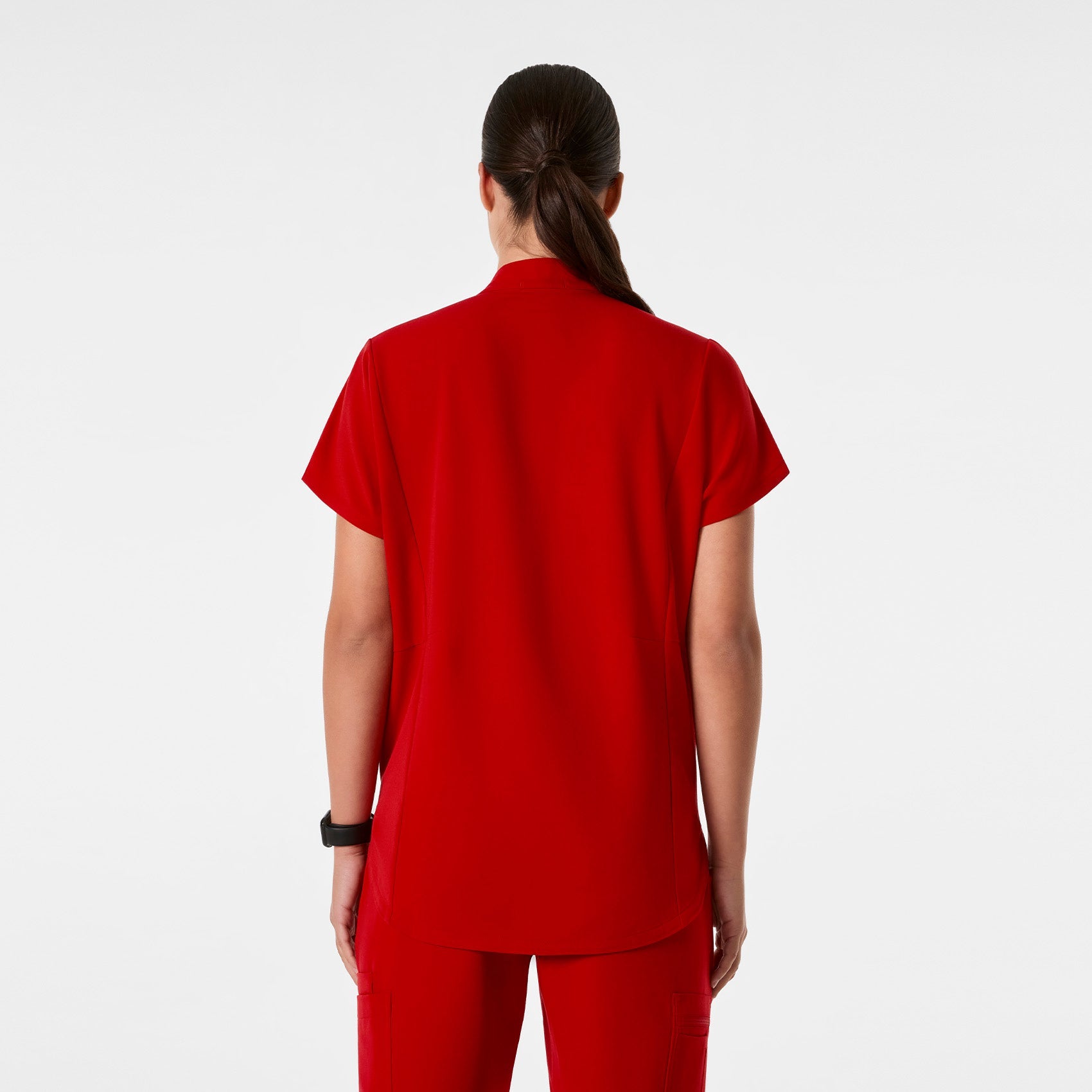 Montex Relaxed Scrub Top - Winning Red