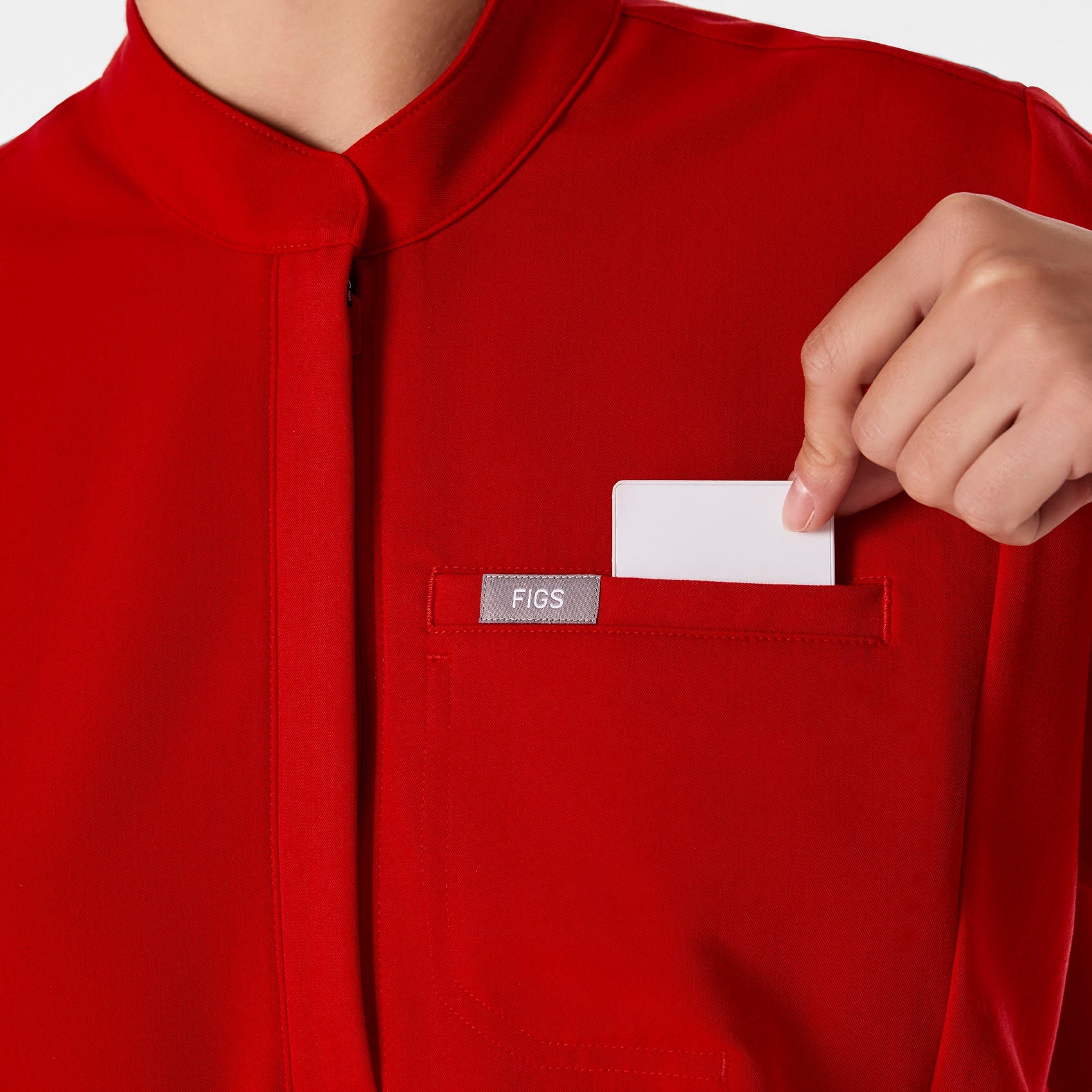 Montex Relaxed Scrub Top - Winning Red