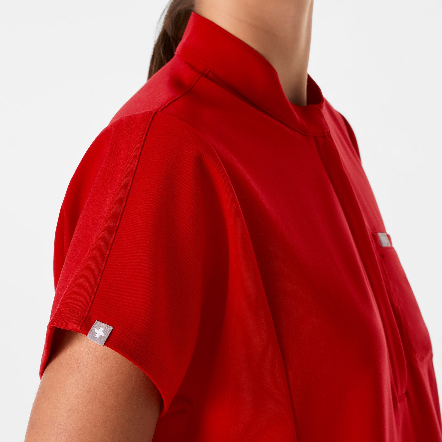 Montex Relaxed Scrub Top - Winning Red