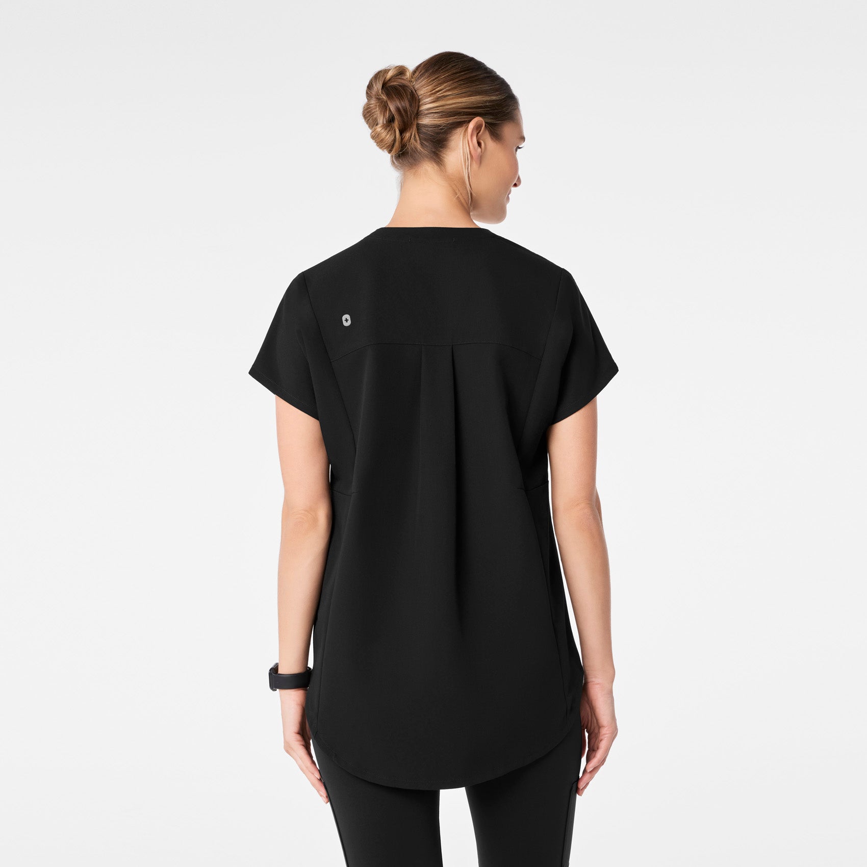  Addison Tunic Scrub Top - Black