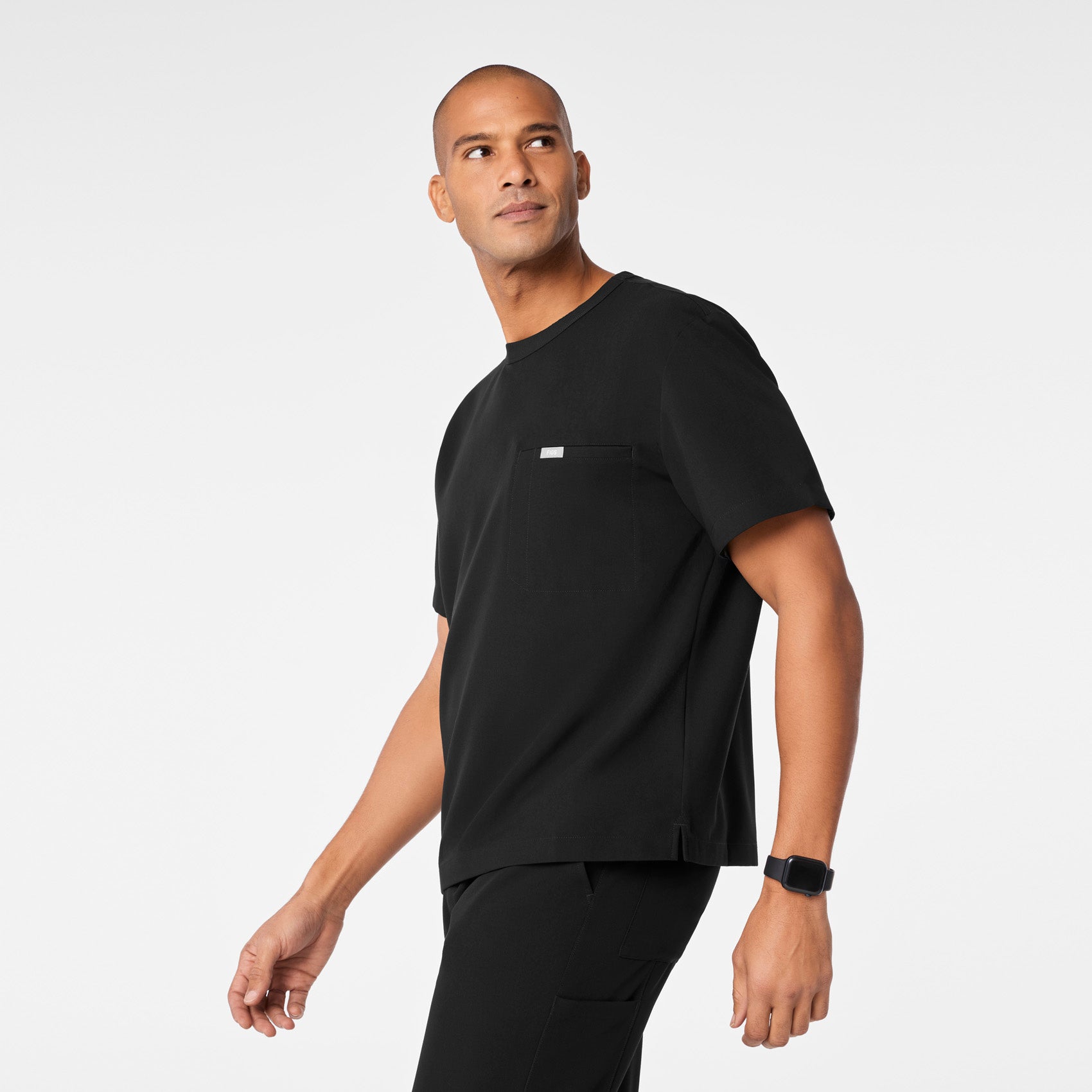 Easton Crewneck Scrub Top - Black
