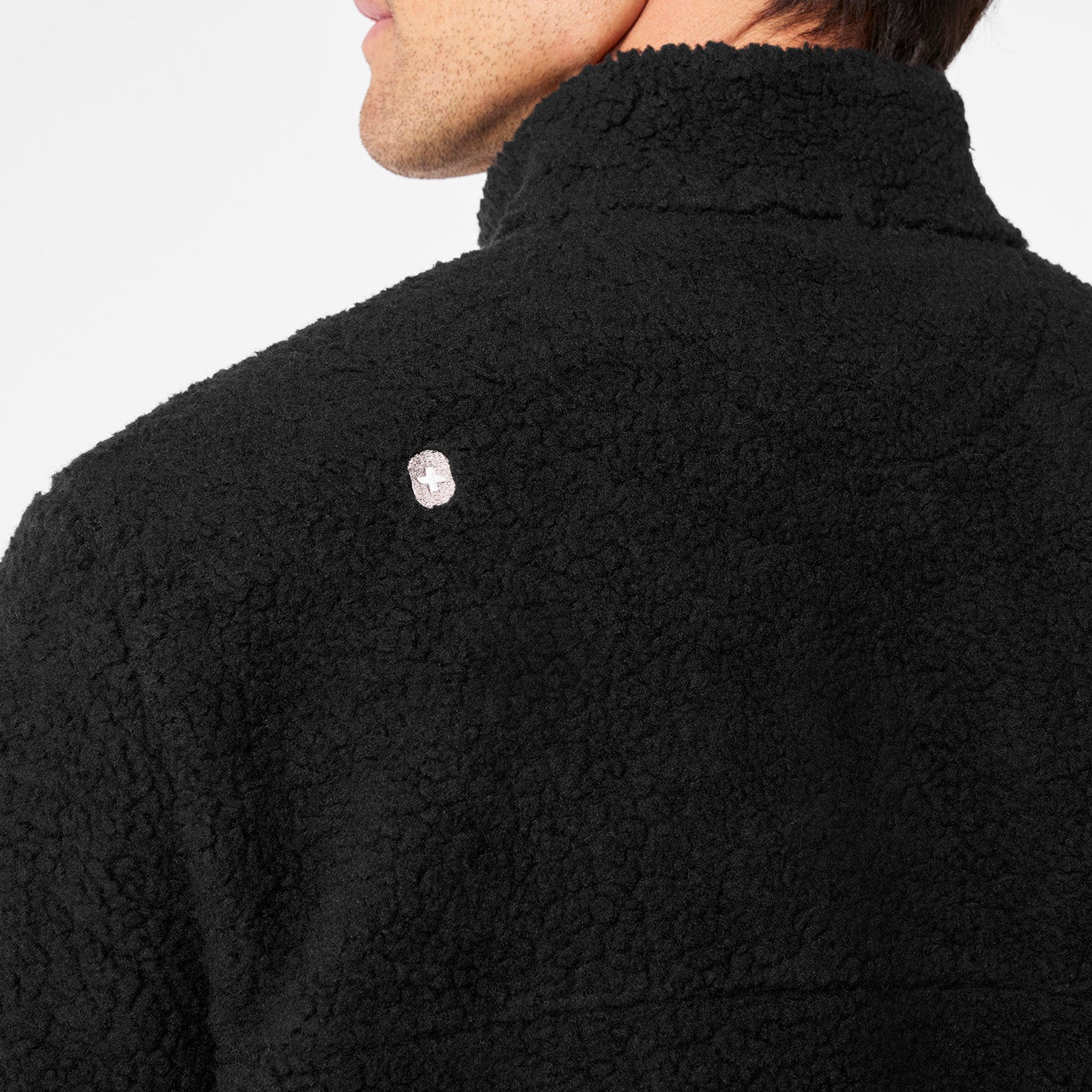 High-Pile Fleece Pullover - Black