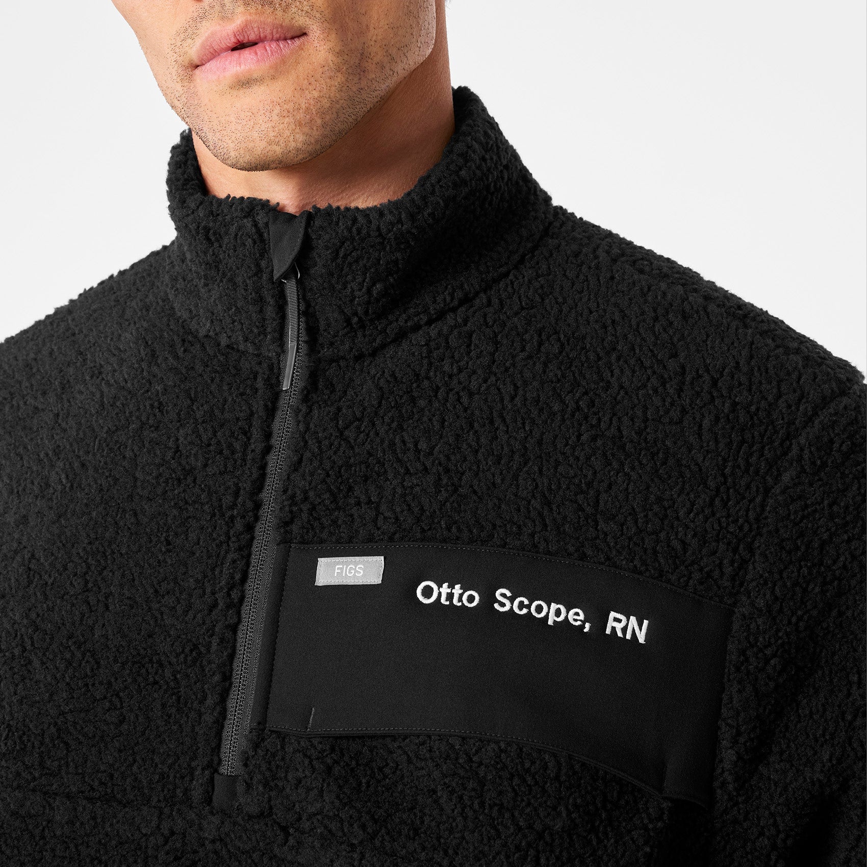High-Pile Fleece Pullover - Black