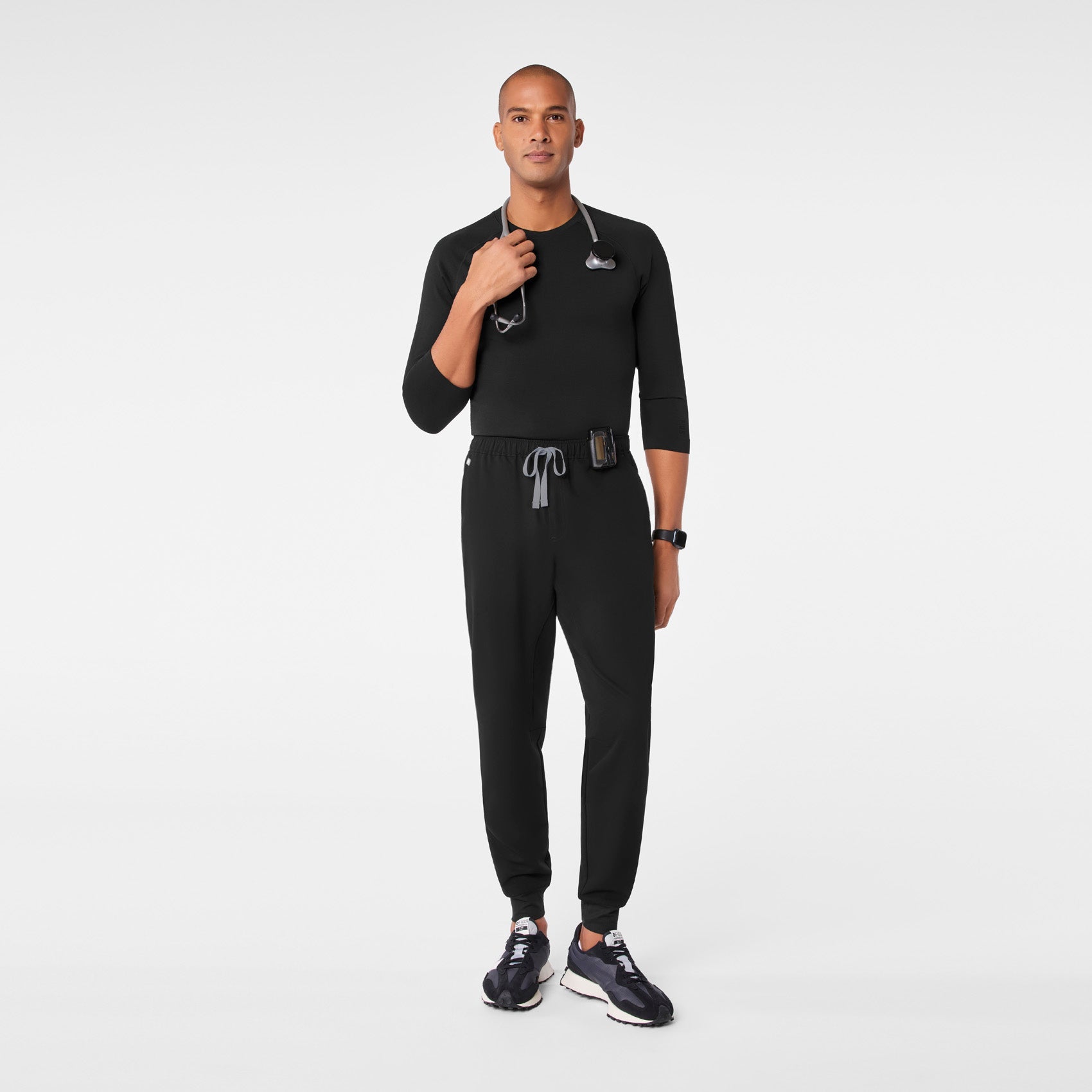 Makato Seamless ¾ Sleeve Underscrub - Black