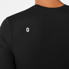 Thomas Ribbed Long-Sleeve Underscrub - Black