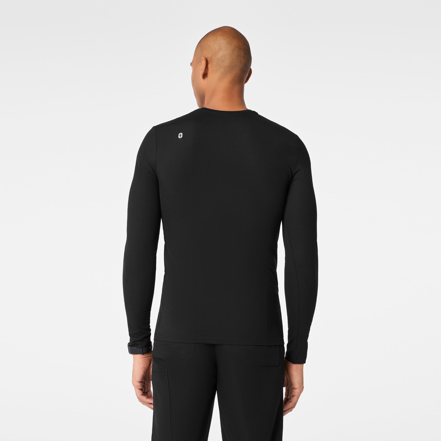 Thomas Ribbed Long-Sleeve Underscrub - Black
