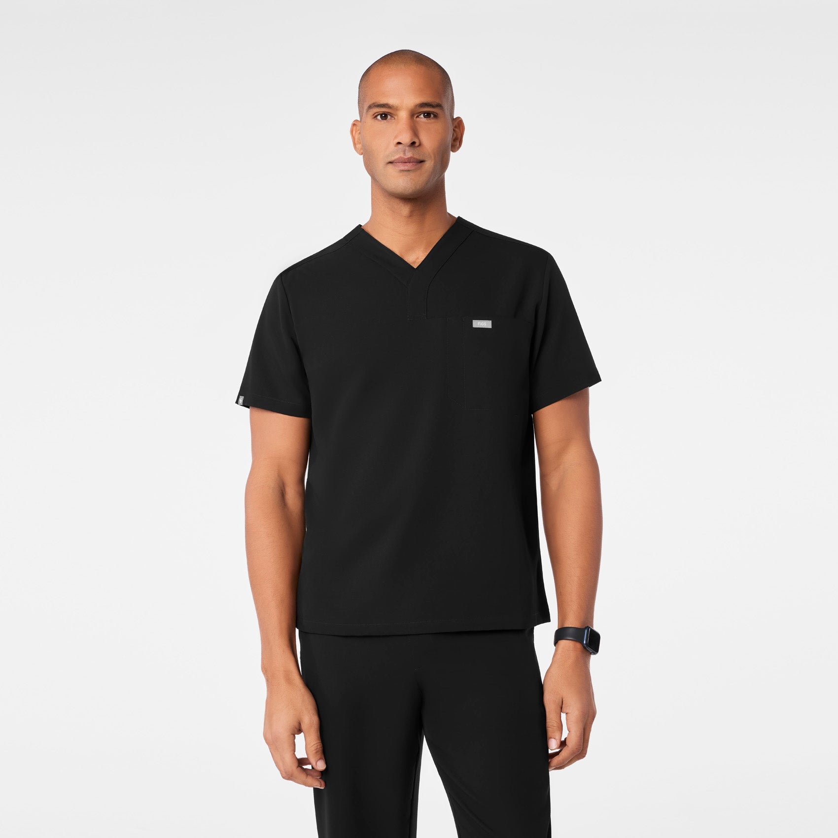 Surrey V-Neck Scrub Top - Black
