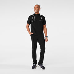 Timmons Mock-Neck Scrub Top - Black