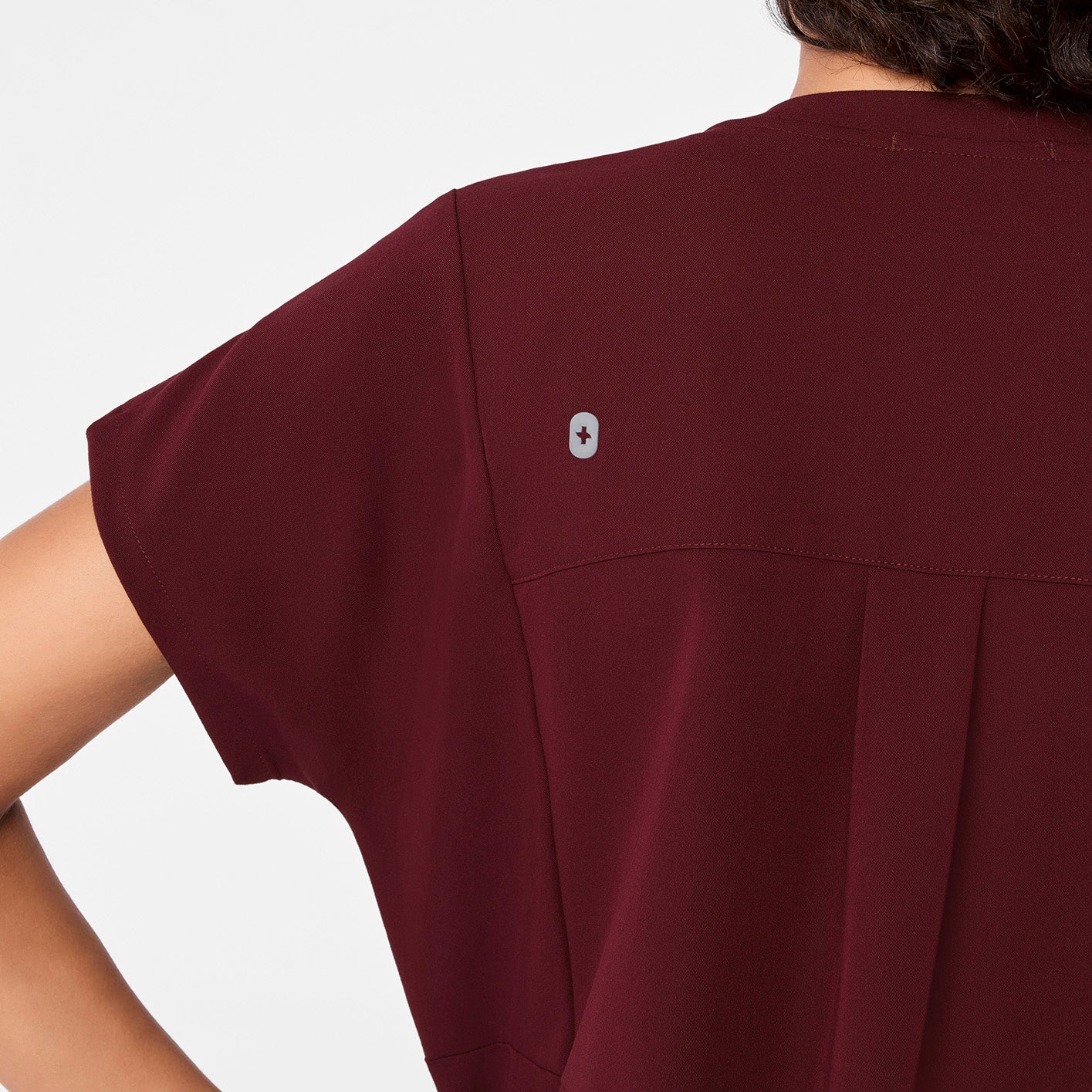  Addison Tunic Scrub Top - Burgundy