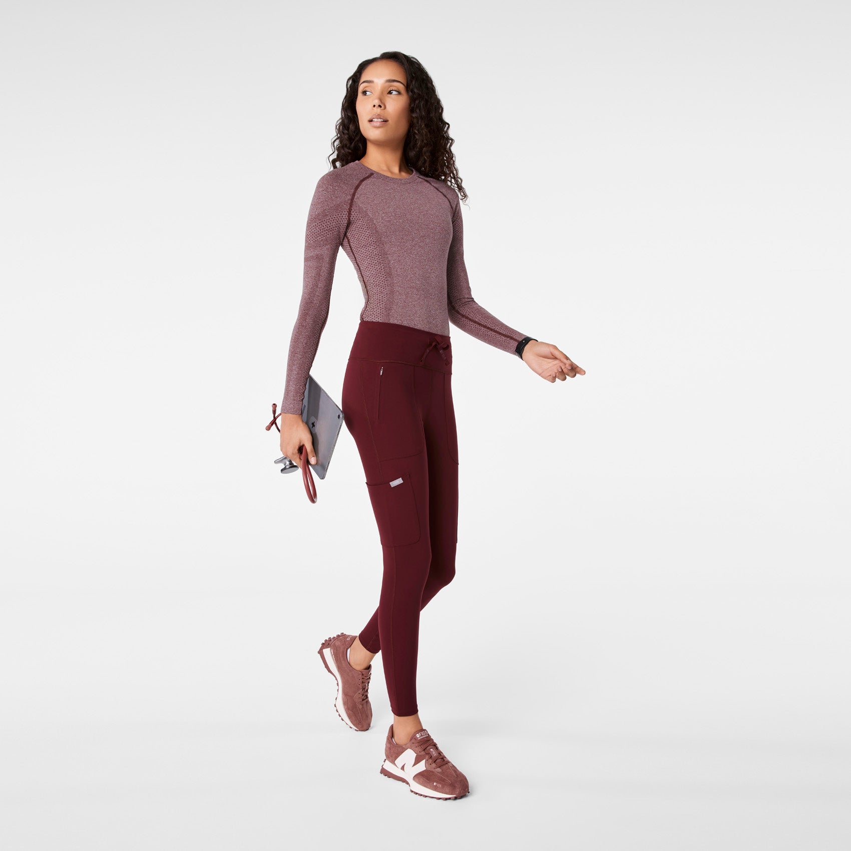 Ashland High-Rise ScrubLegging™ - Burgundy