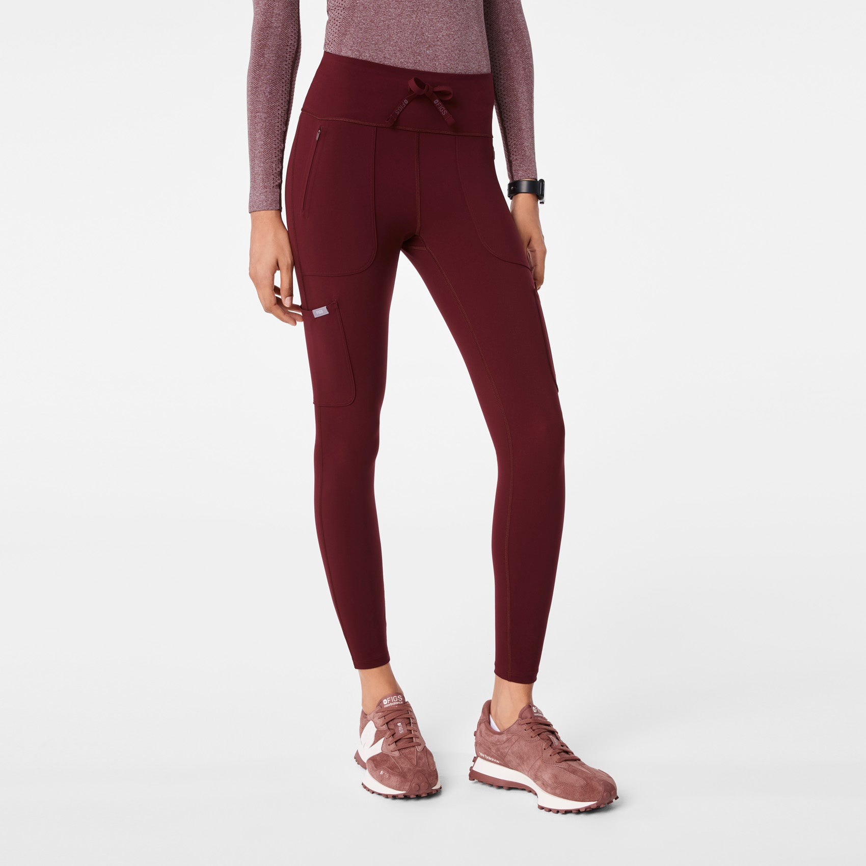 Ashland High-Rise ScrubLegging™ - Burgundy