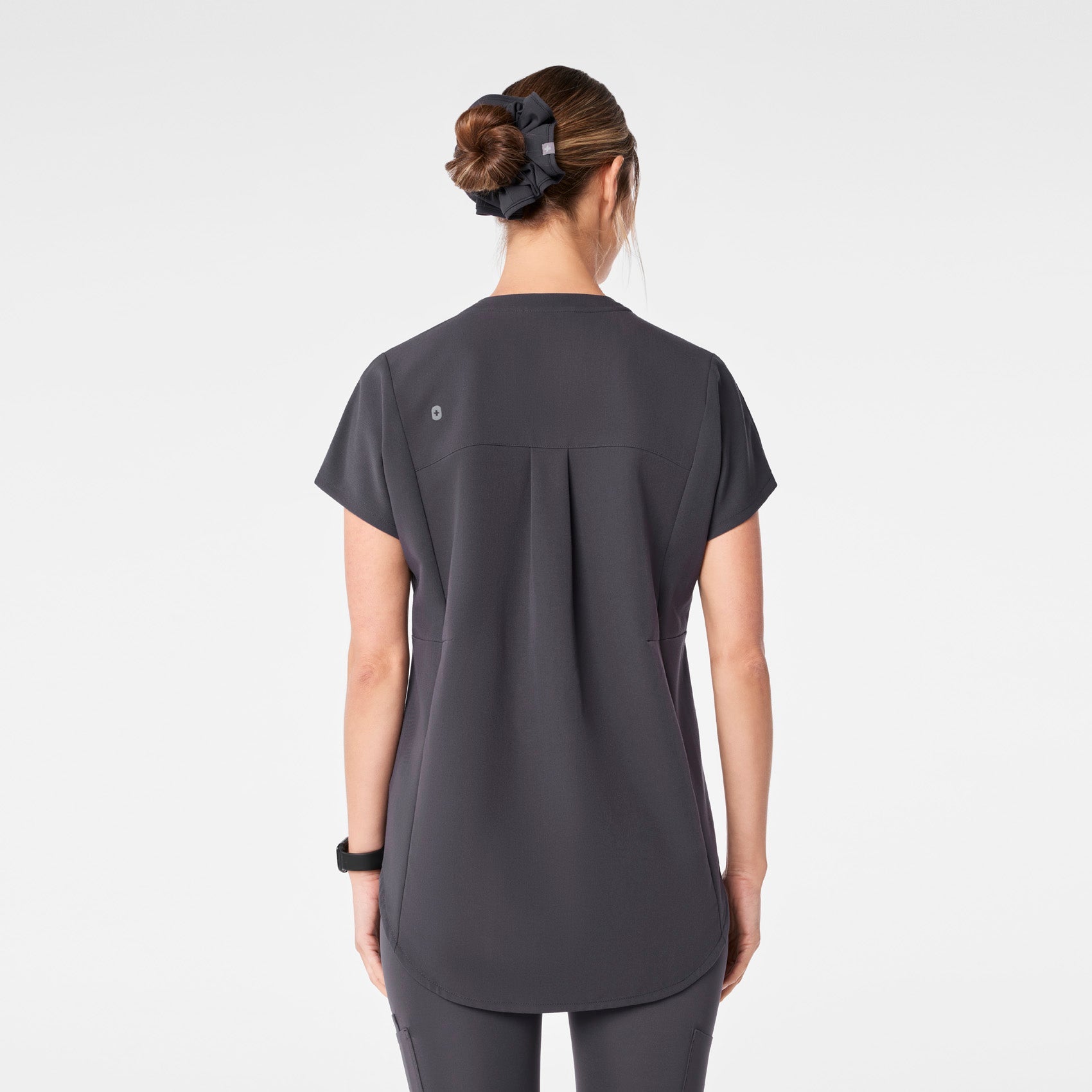  Addison Tunic Scrub Top - Charcoal