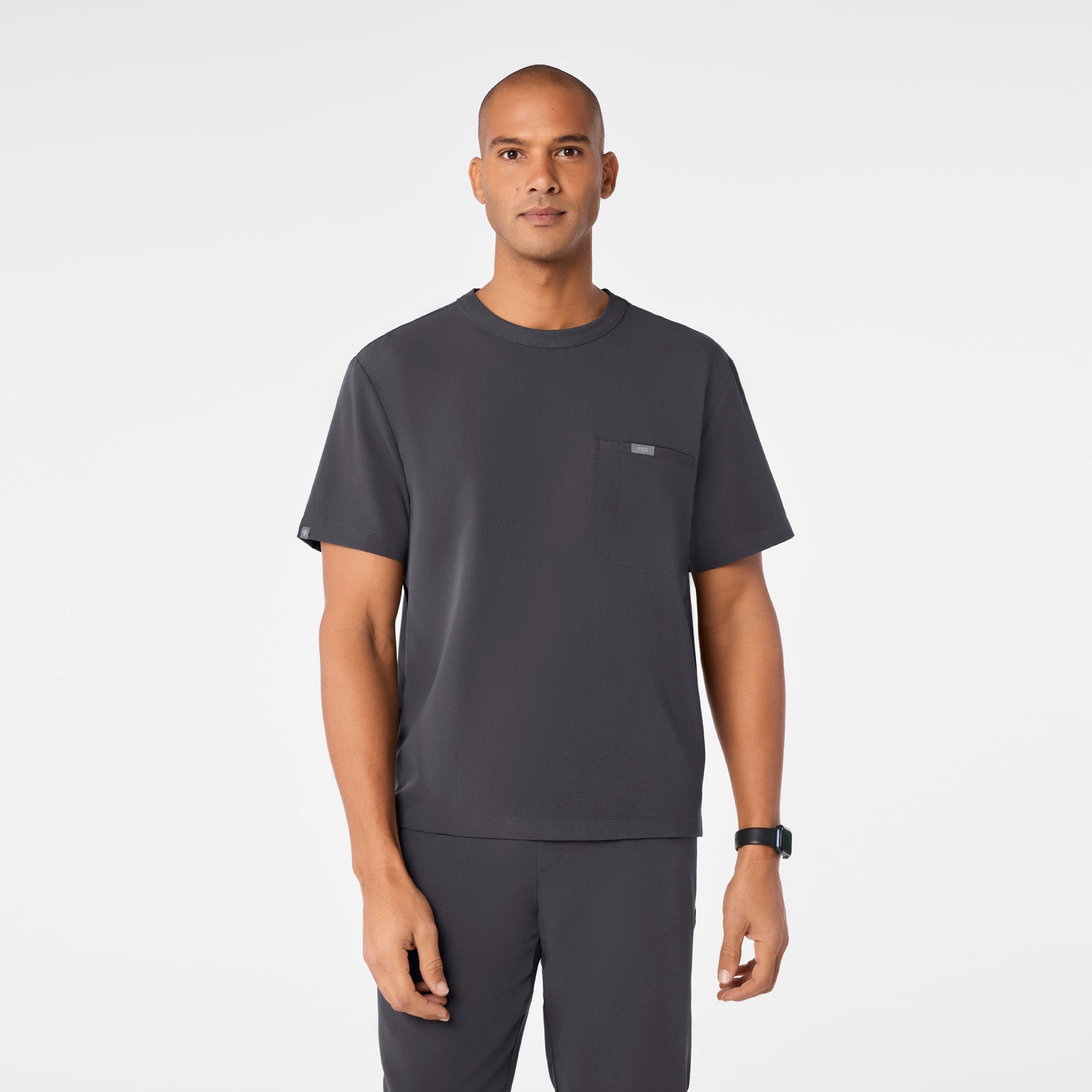  Easton Crewneck Scrub Top - Charcoal