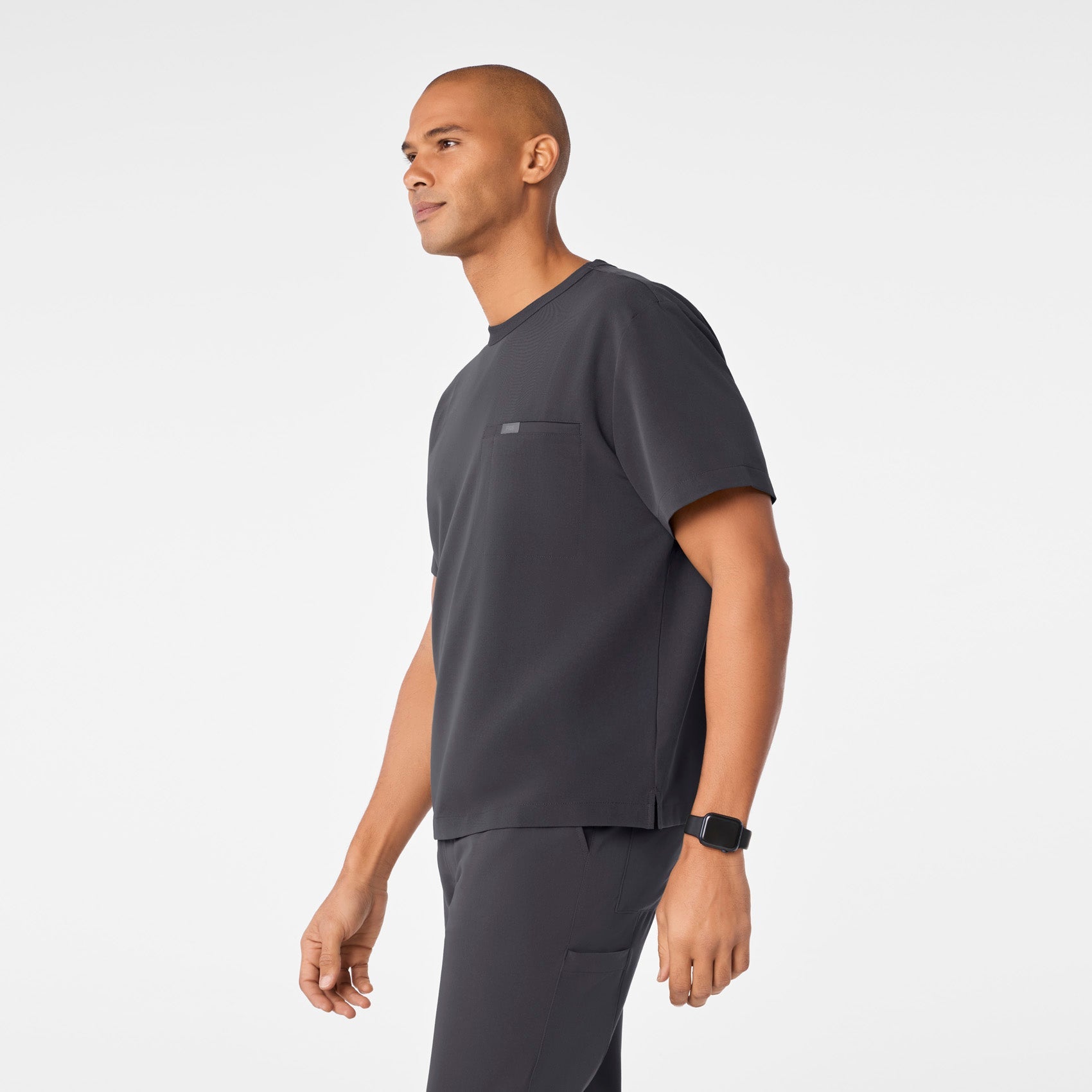  Easton Crewneck Scrub Top - Charcoal