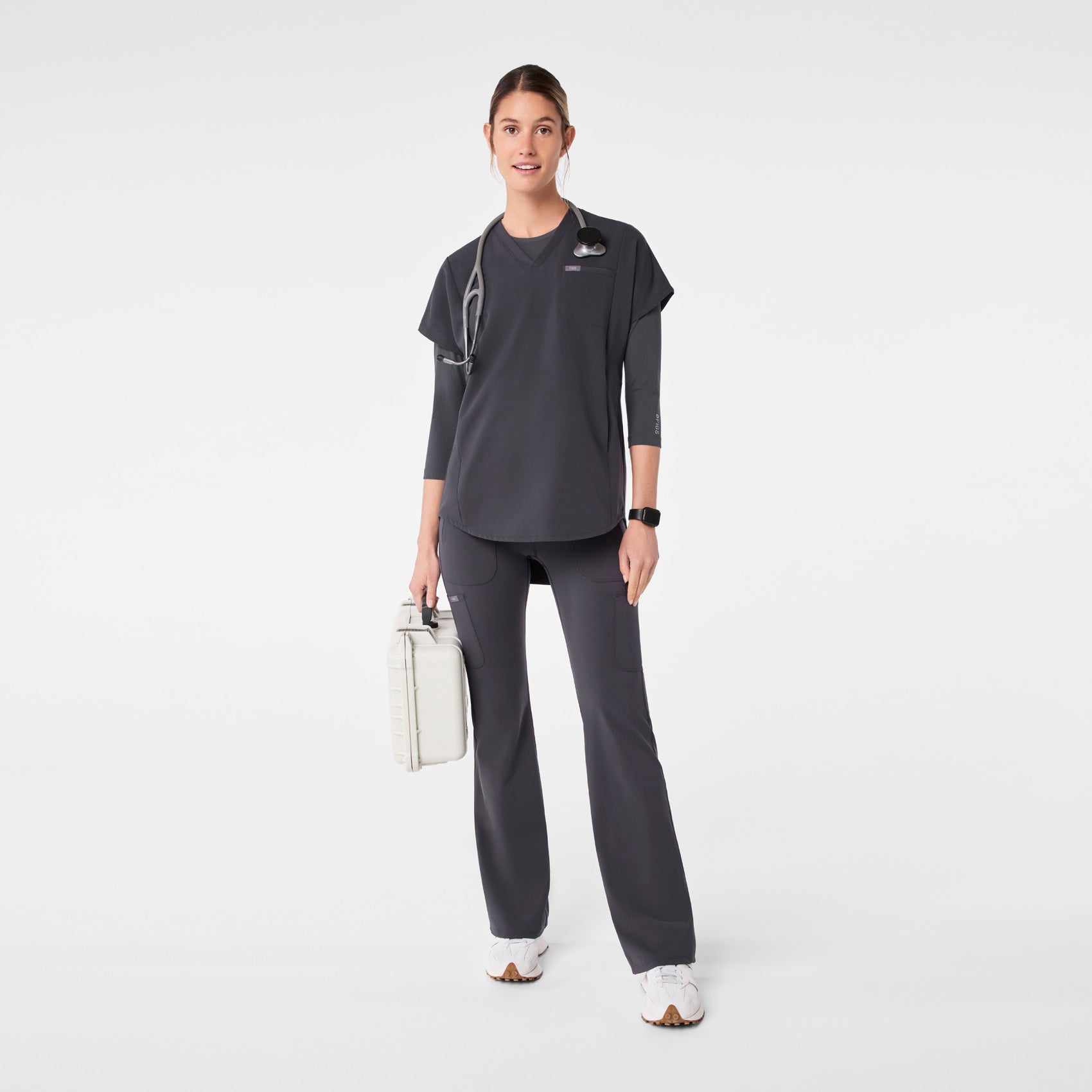 Ashland High-Rise Flare ScrubLegging™ - Charcoal