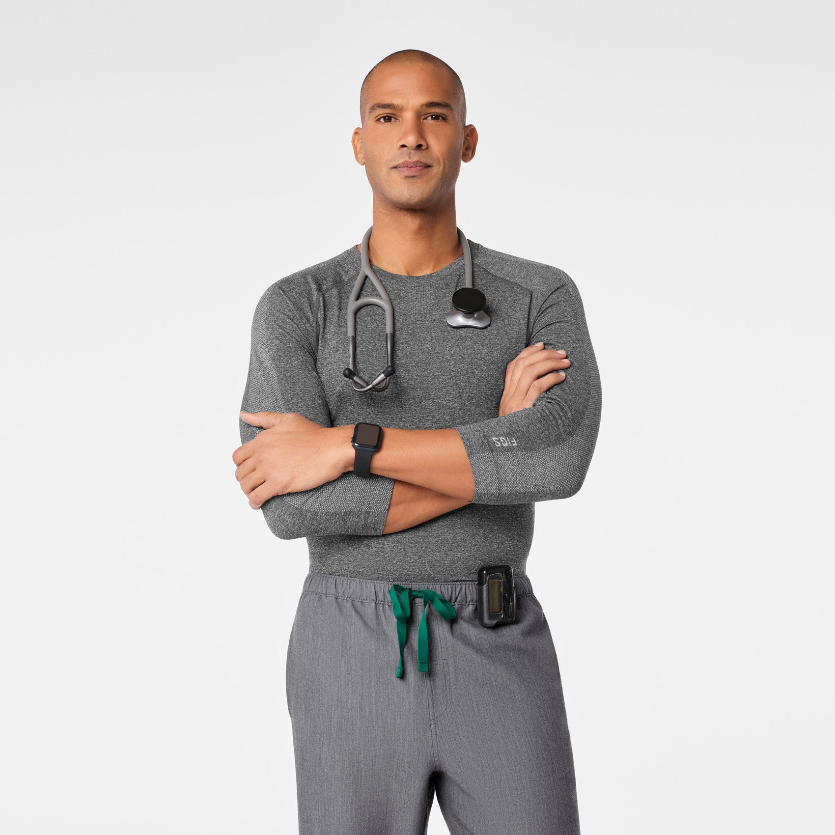 Makato Seamless ¾ Sleeve Underscrub - Graphite